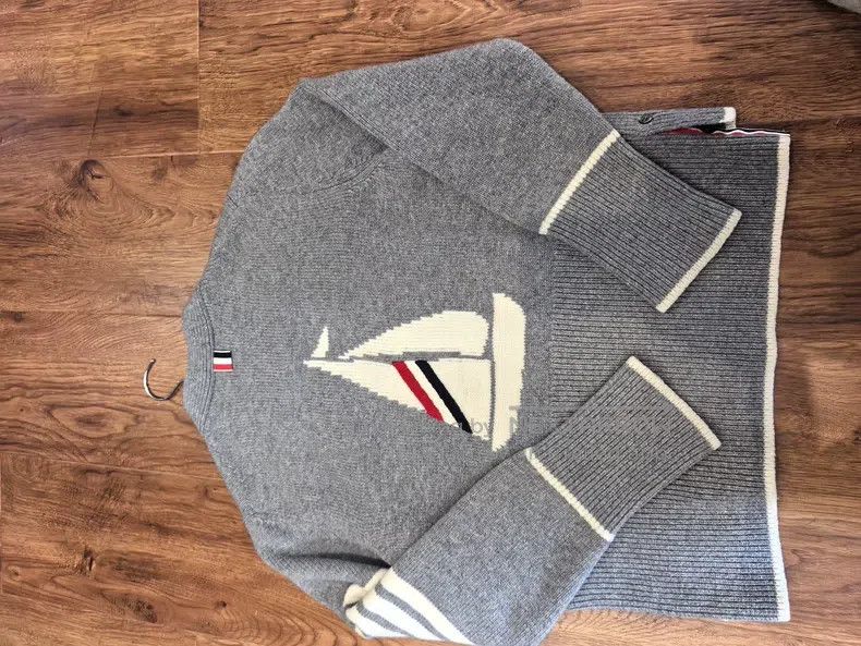 Thom Browne Thom Browne Gray wool cardigan Size US S / EU 44-46 / 1 - 4 Thumbnail