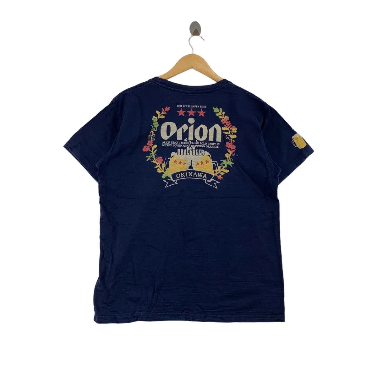 Vintage ORION OKINAWA DRAFT BEER Pure Navy Tee Shirt Top Japan Size US L / EU 52-54 / 3 - 1 Thumbnail