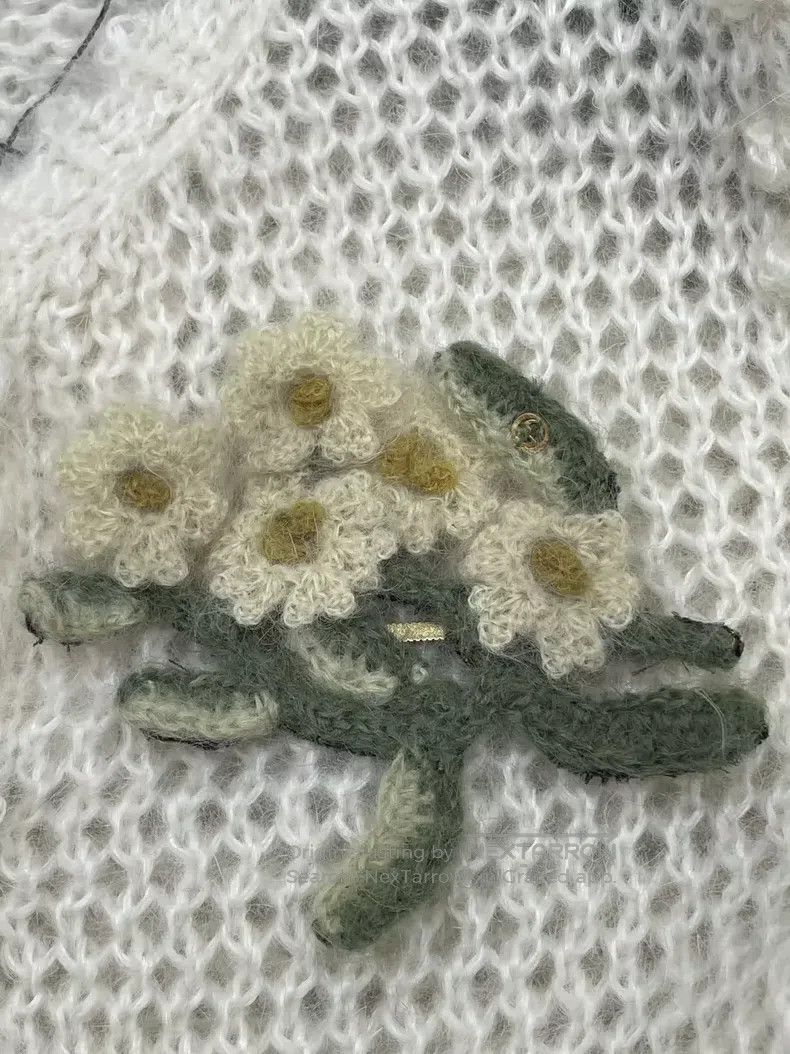 Gucci Gucci Mahai Hair Little Daisy Brooch Cardigan coat Size XS / US 0-2 / IT 36-38 - 4 Thumbnail