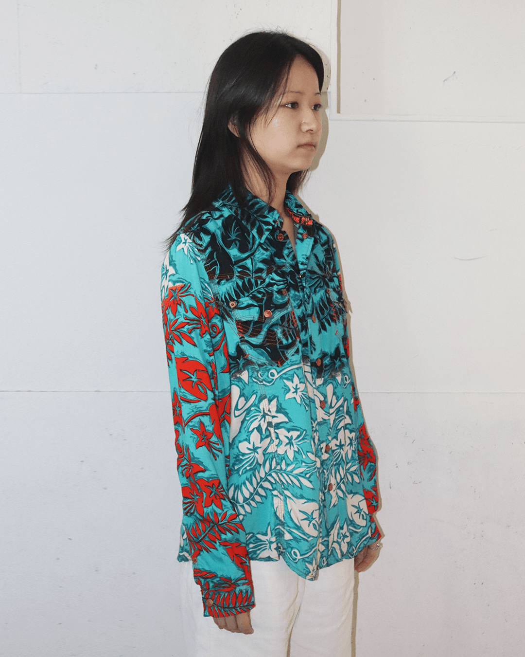 Jean Paul Gaultier Jean Paul Gaultier Jean's 1990s Tropical Pattern Shirt Size M / US 6-8 / IT 42-44 - 3 Thumbnail