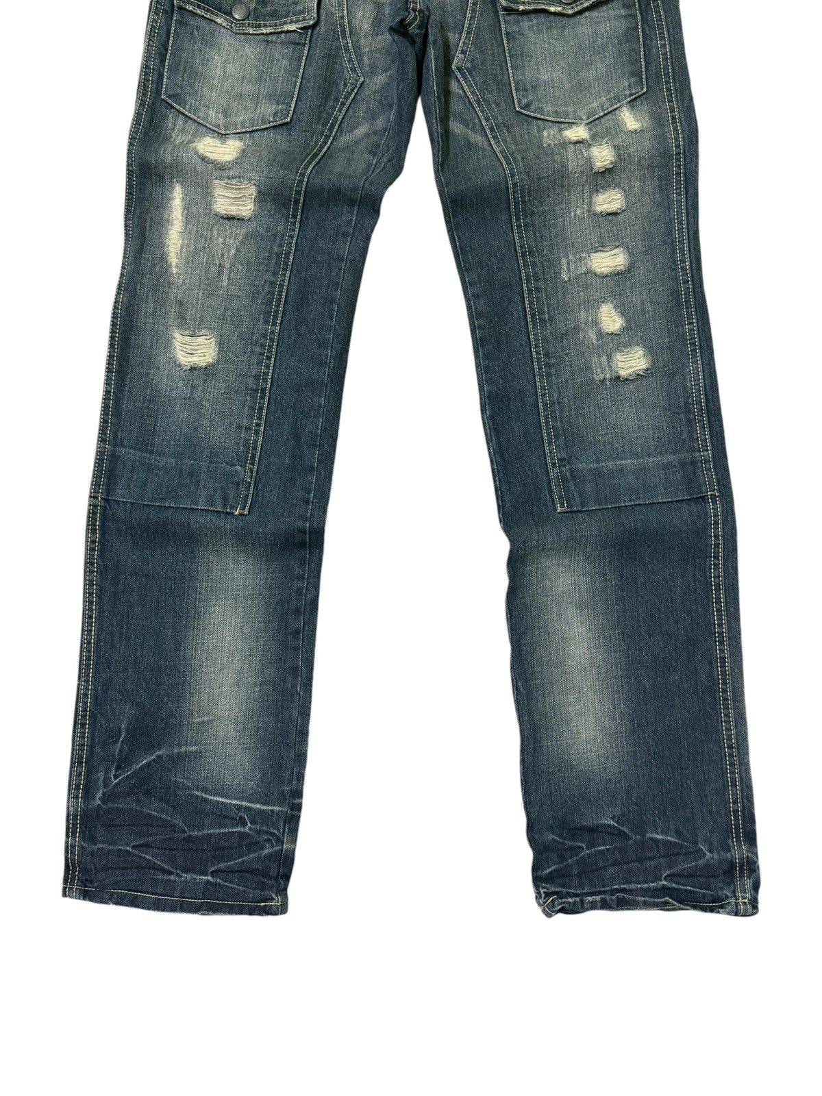 Japanese Brand Double Knee Multipocket Free Gate Distressed Denim Size US 29 - 6 Thumbnail