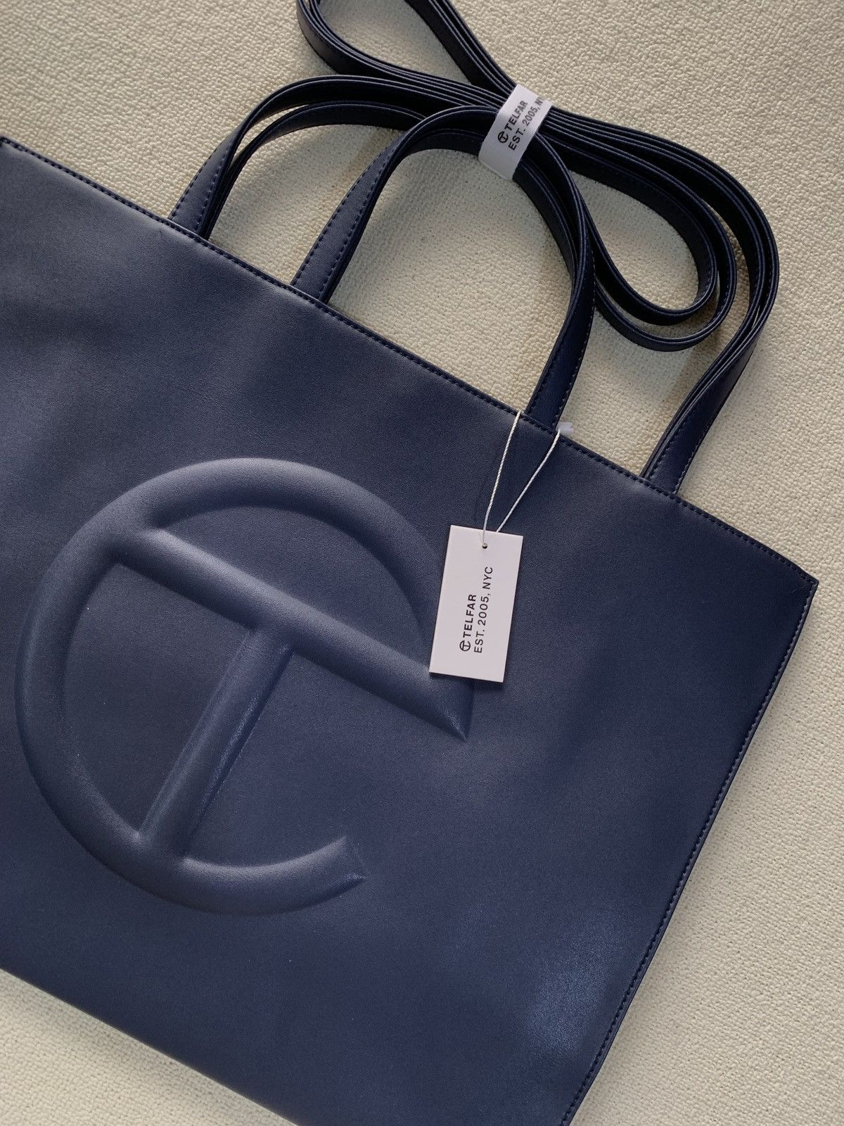 Telfar Telfar Large Navy Shopping Bag Size ONE SIZE - 2 Thumbnail