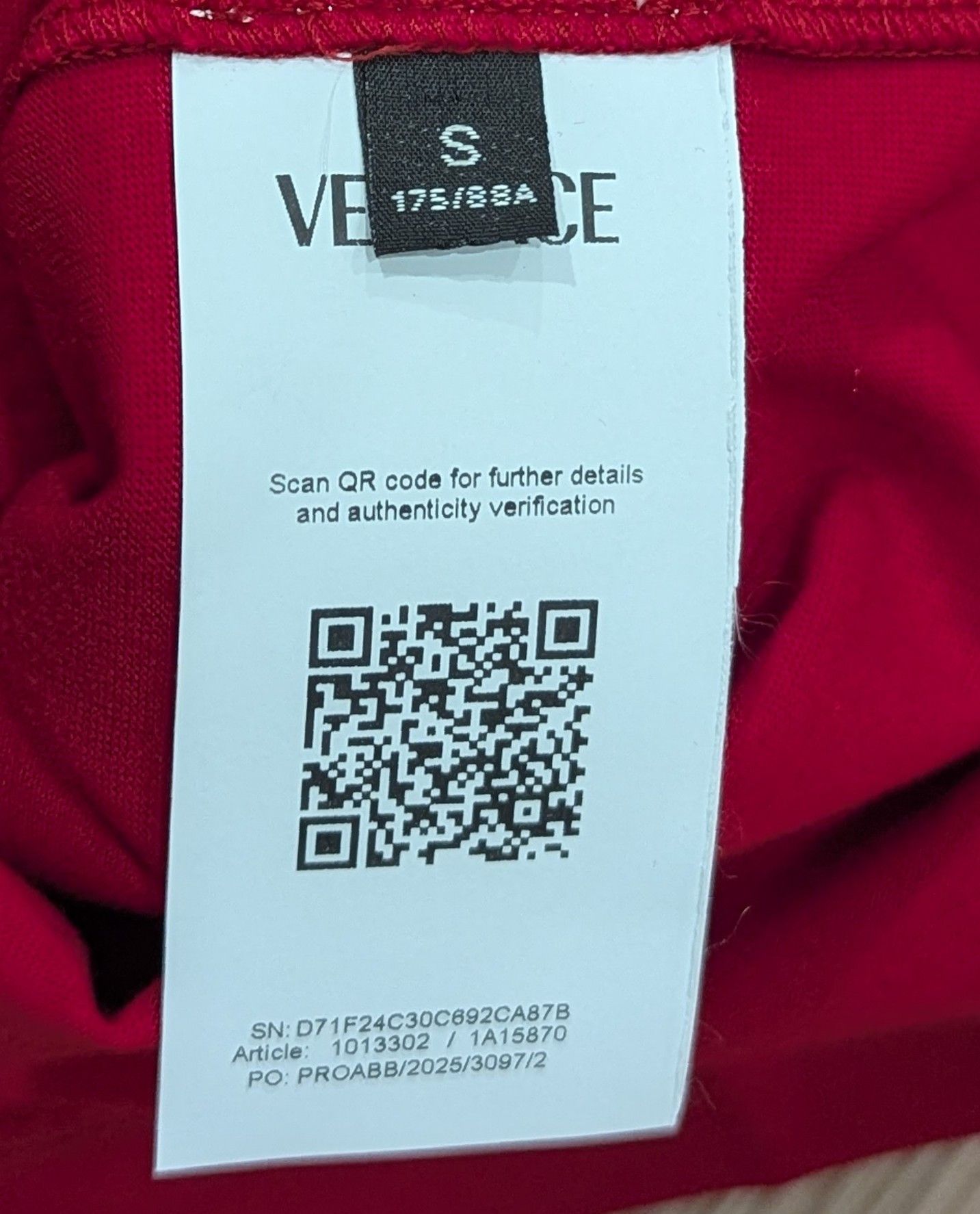 Versace VERSACE Medusa Column Logo Crewneck T-Shirt Red/Gold Small Size US S / EU 44-46 / 1 - 5 Thumbnail