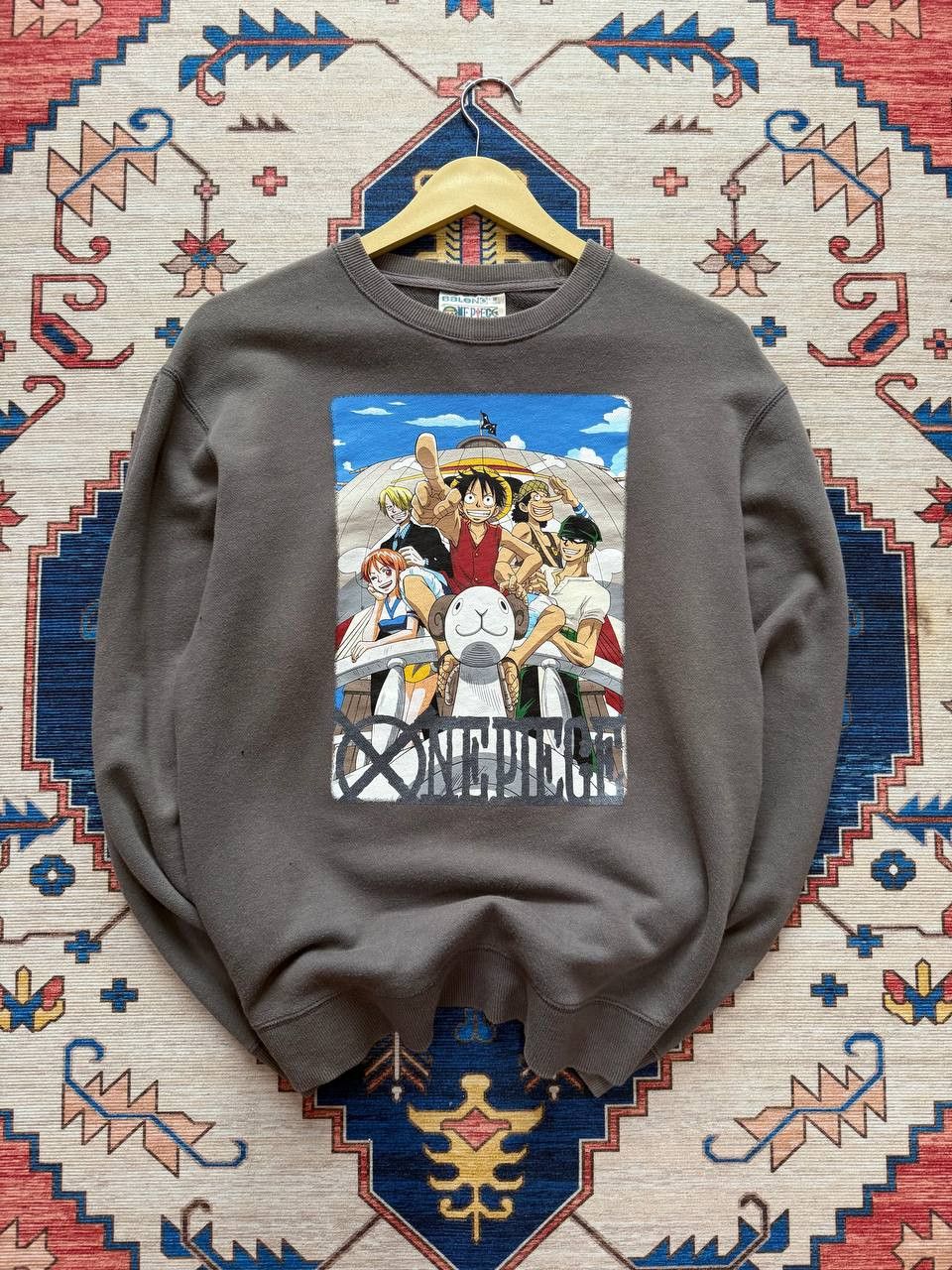 Anime VERY RARE Vintage BALENO One Piece Full OG Crew Poster Size US M / EU 48-50 / 2 - 1 Thumbnail