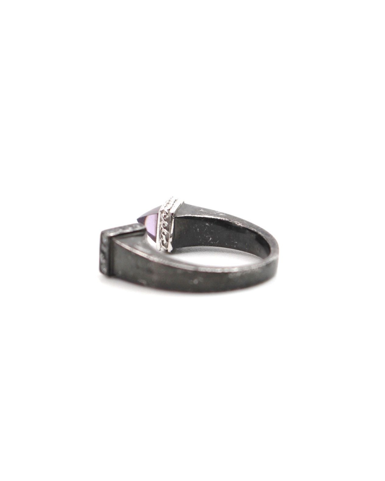 Hysteric Glamour 2000S JAPANESE MADE GOTHIC PURPLE GEM OPEN BAND RING Size ONE SIZE - 4 Thumbnail