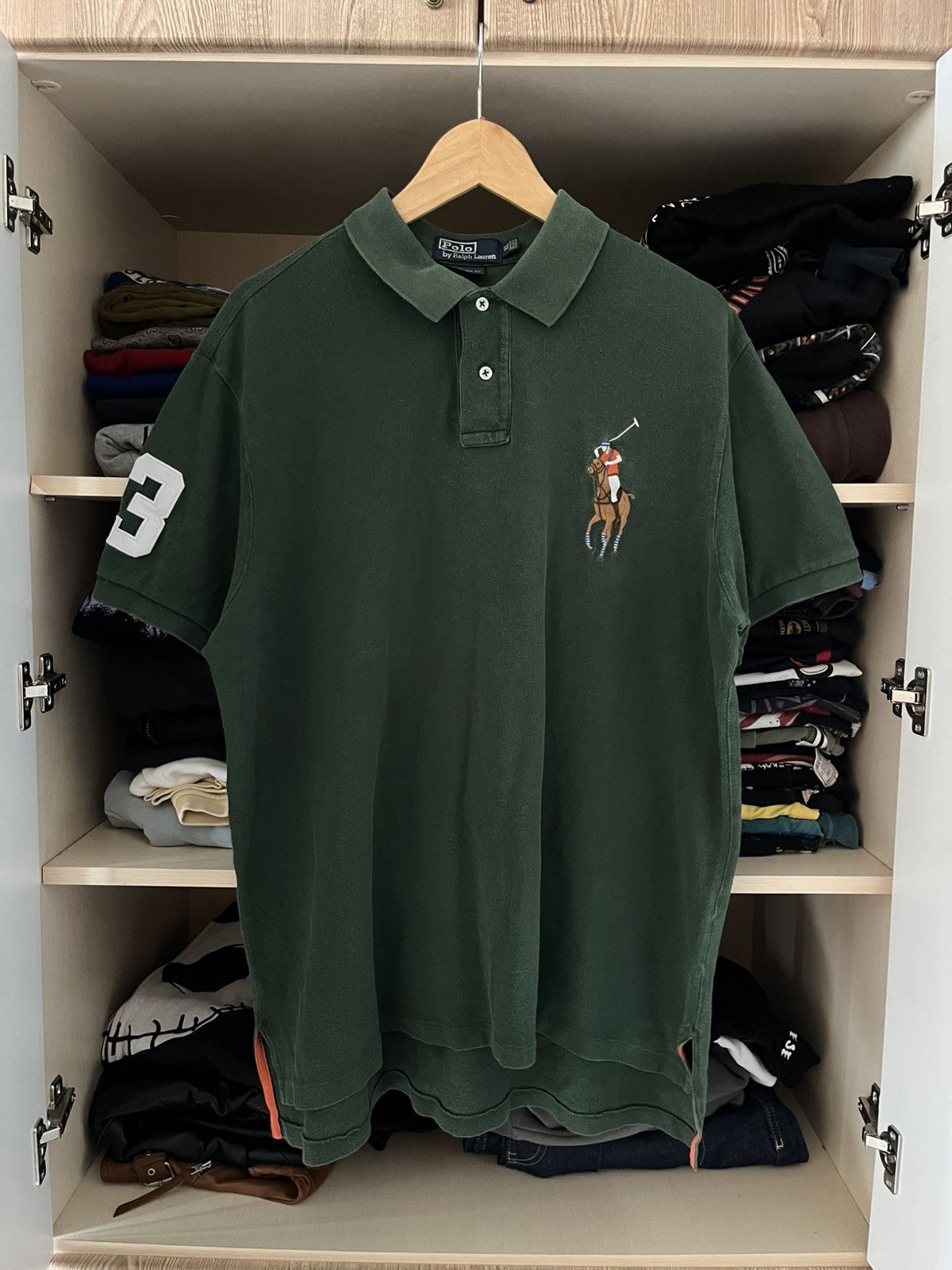 Polo Ralph Lauren Vintage Polo Ralph Lauren Polo Tee Pony Big Logo Chief Keef Size US XL / EU 56 / 4 - 1 Thumbnail
