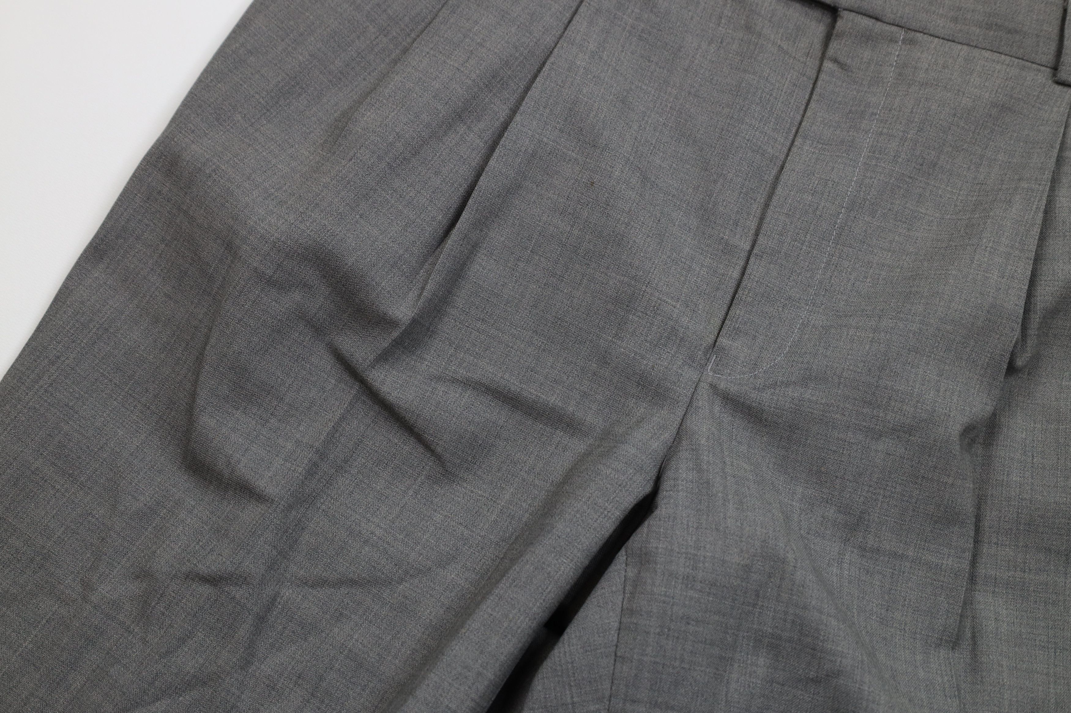 Ralph Lauren Vintage Ralph Lauren Wool Wide Leg Chino Pants Heather Gray Size US 34 / EU 50 - 5 Thumbnail