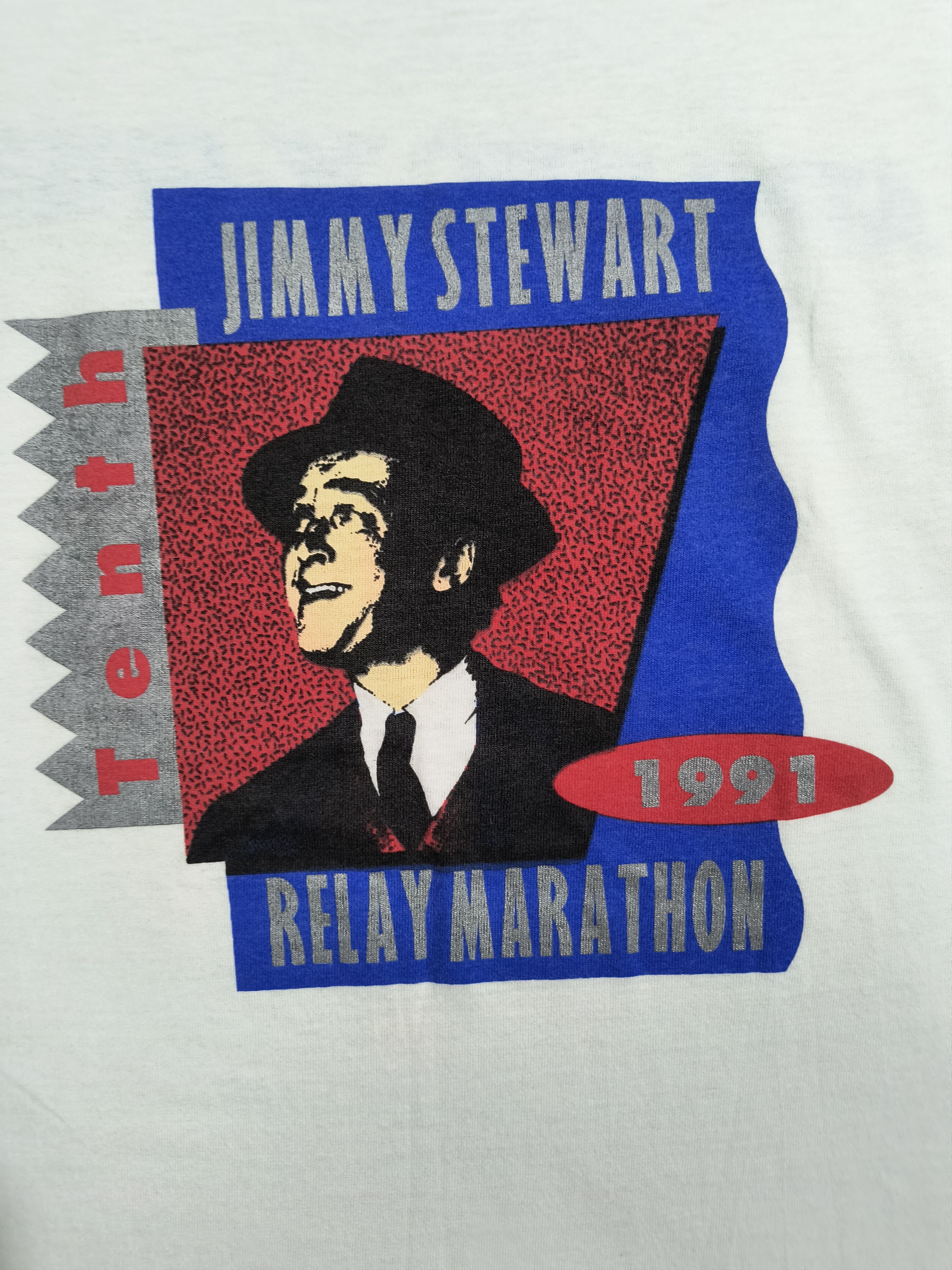 Nike Vintage 10th Jimmy Stewart relay marathon 1991 tee Size US XL / EU 56 / 4 - 1 Thumbnail