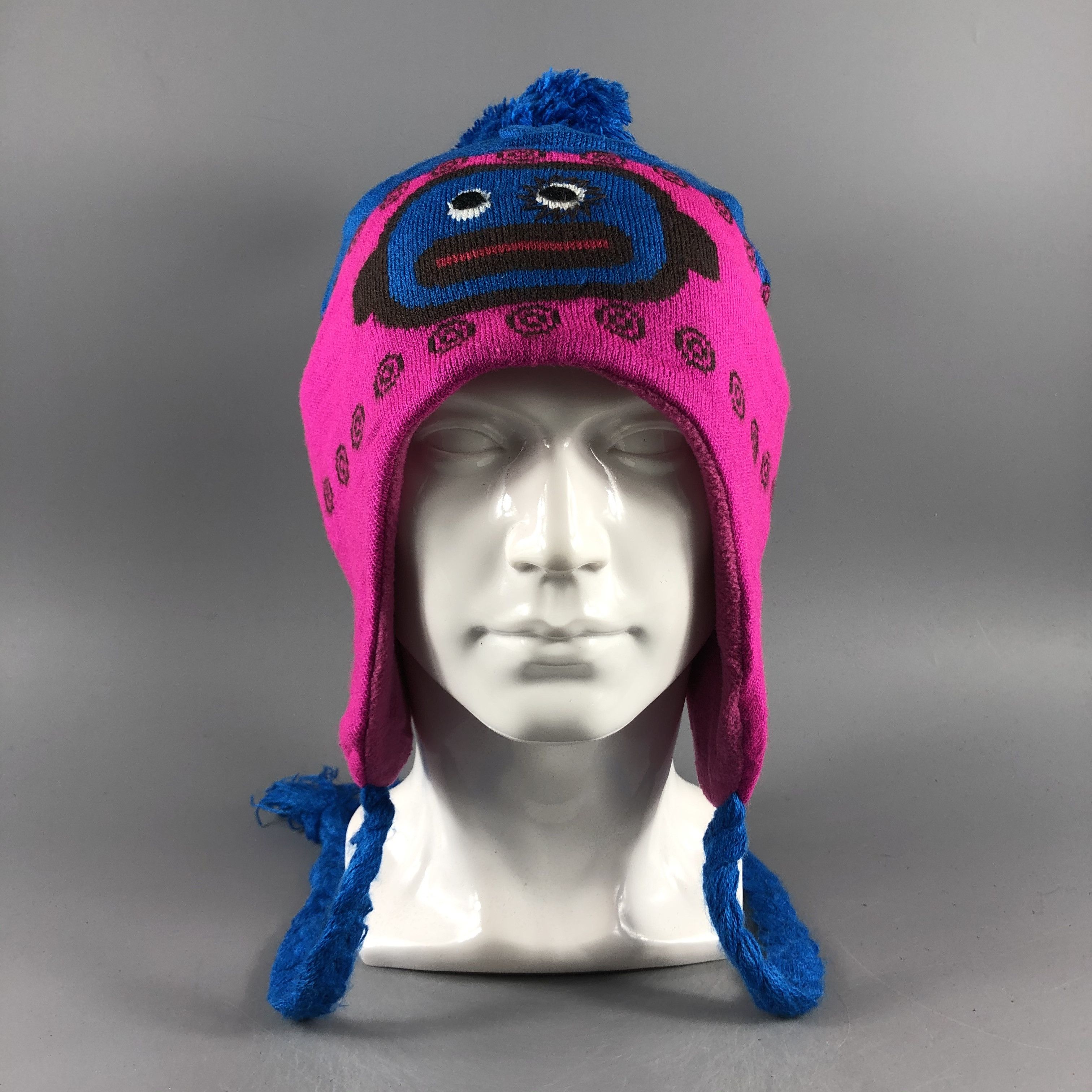 image of Vintage Kombi Ear Flap Hat Beanie Snow Hat Snow Cap -D566, Women's
