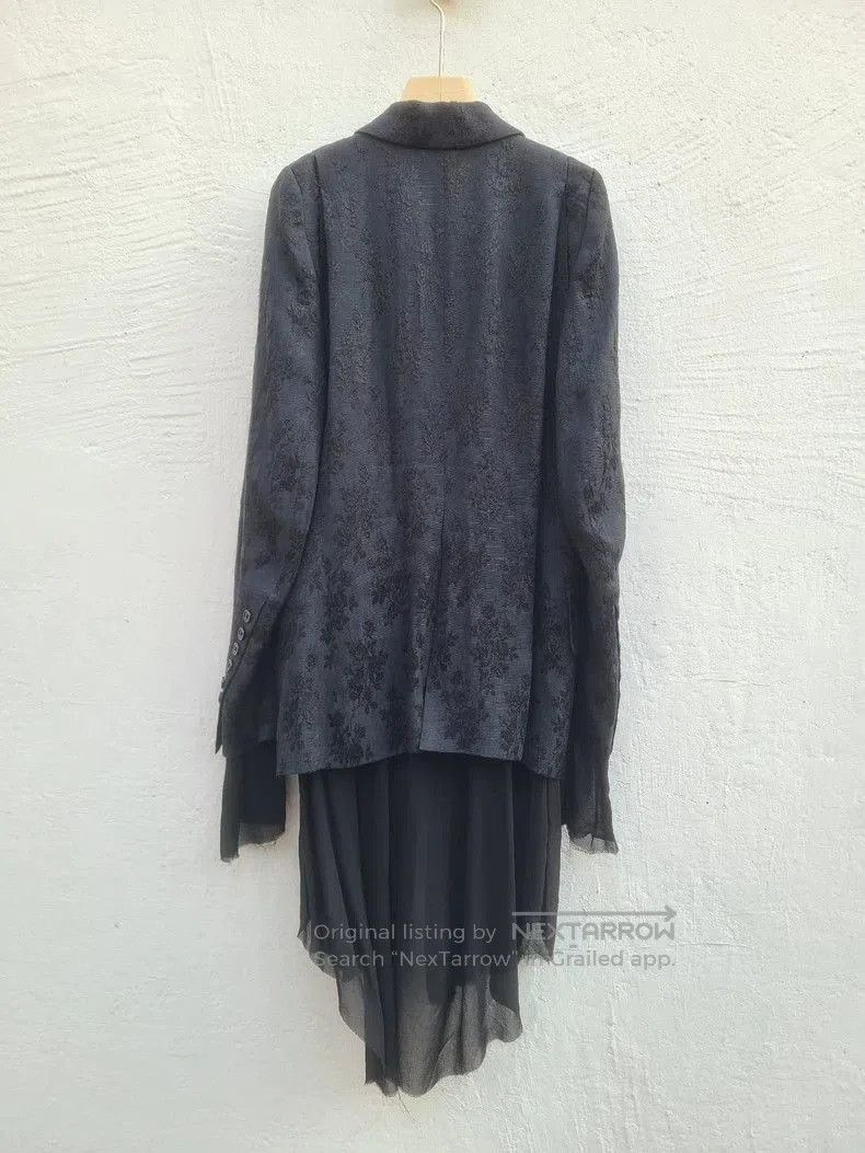 Ann Demeulemeester silk embroidered trench coat with removable skirt . Size US S / EU 44-46 / 1 - 3 Thumbnail