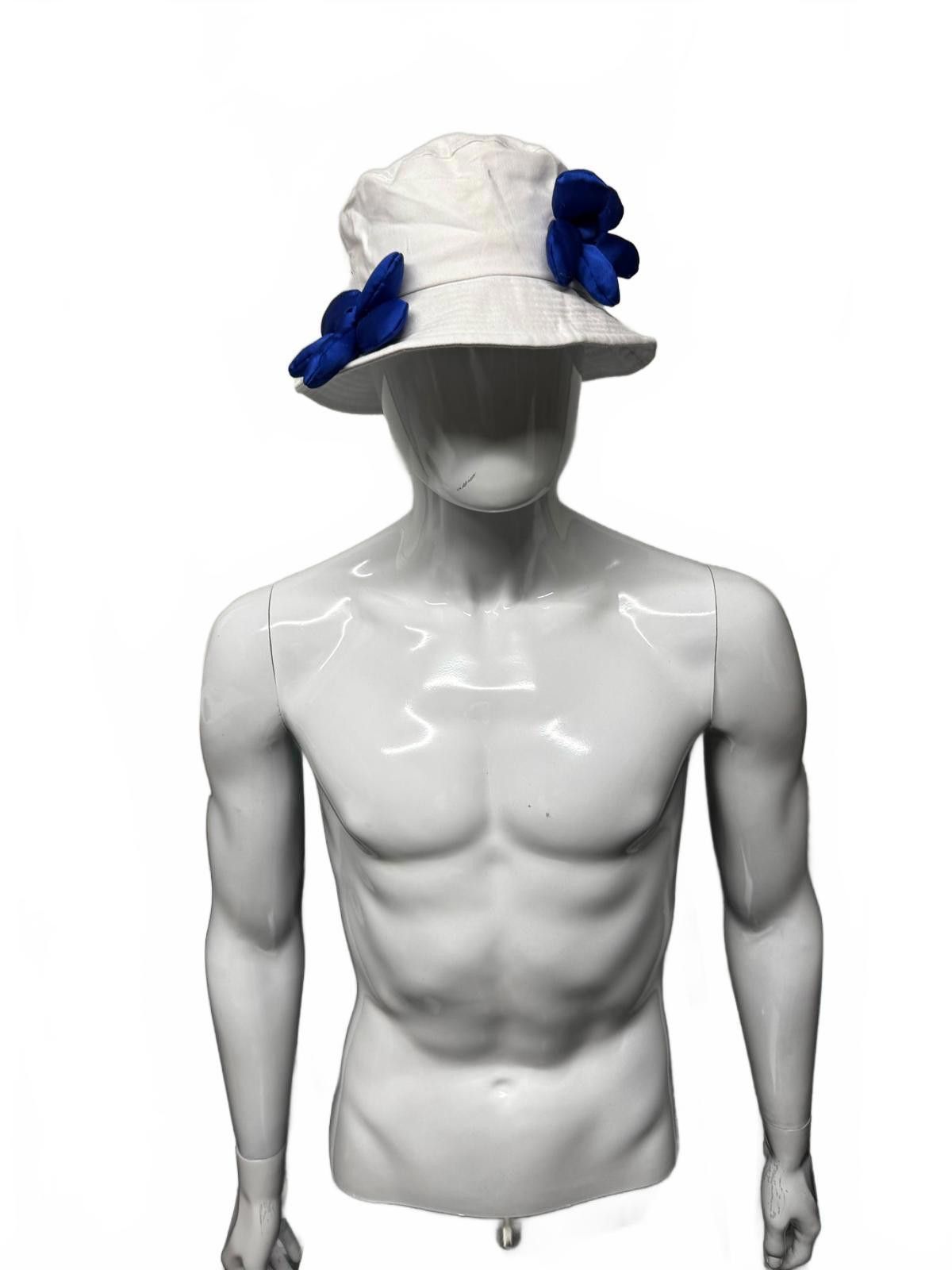Designer Chic White Floral Bucket Hat Size ONE SIZE - 2 Thumbnail