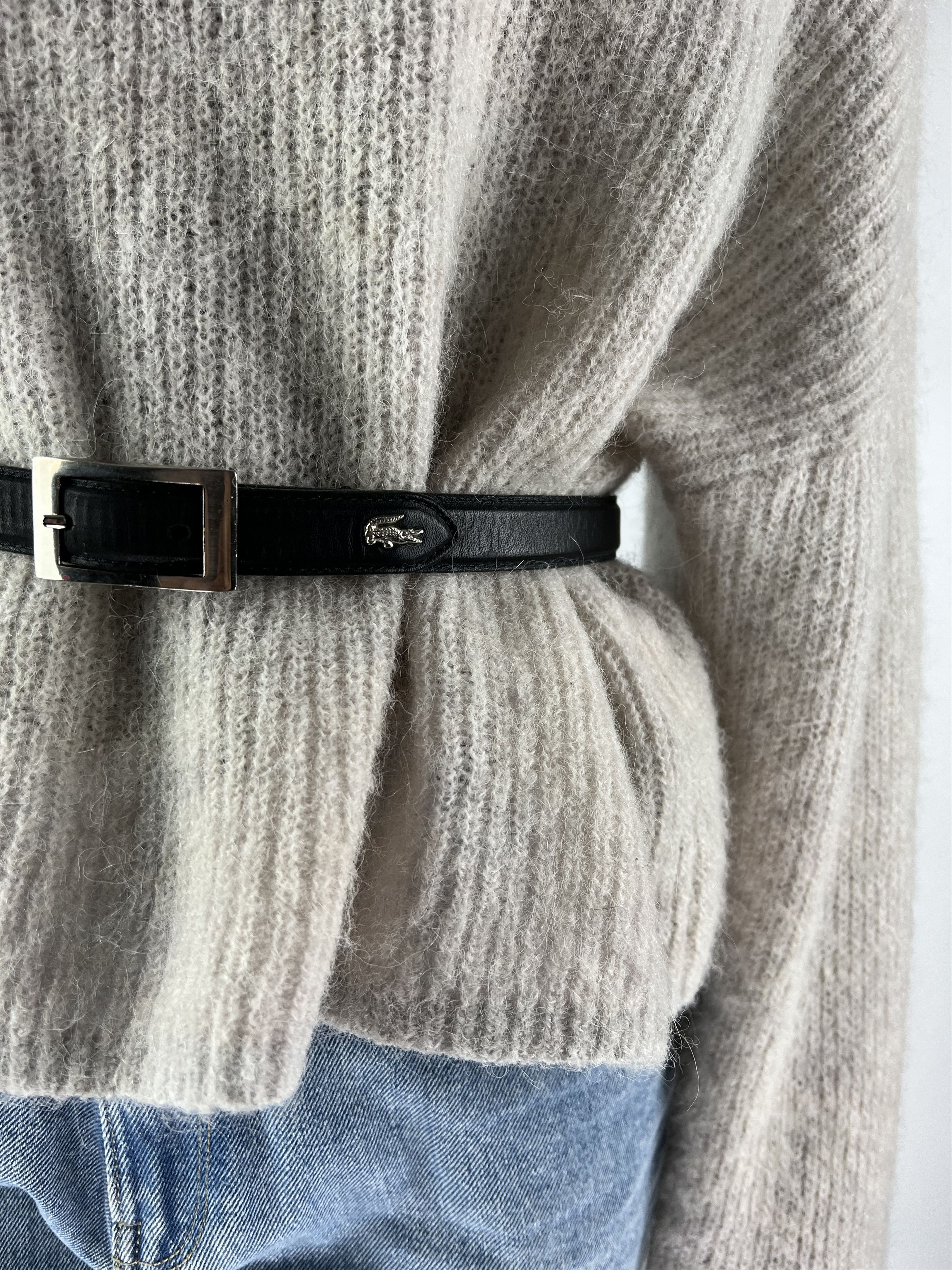 Lacoste × Vintage Vtg Lacoste Black Leather Belt Size 75/30 Size ONE SIZE - 2 Thumbnail
