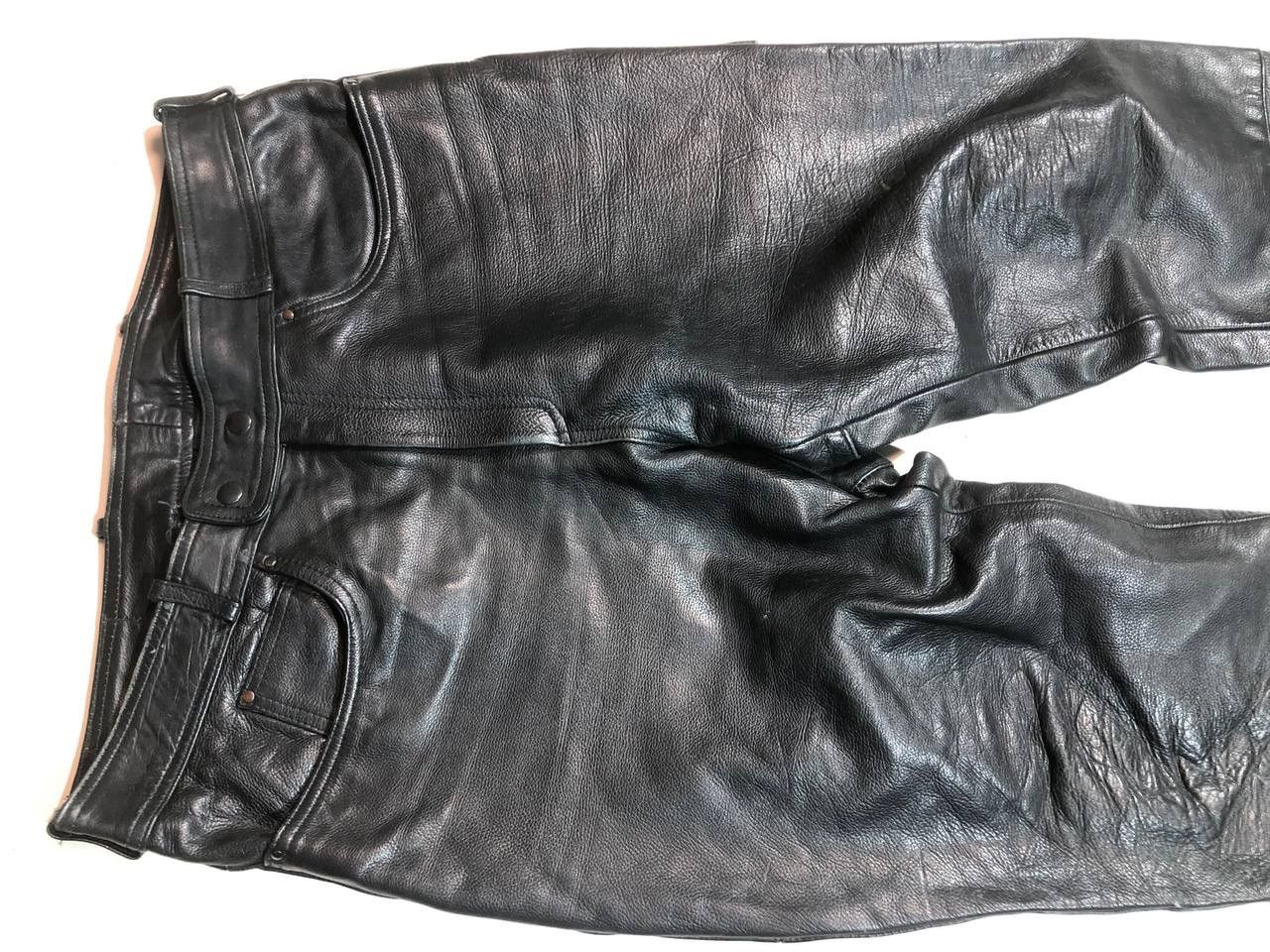 Vintage Leder Vintage Arizona Biker Moto Leather Pants Size US 36 / EU 52 - 7 Thumbnail