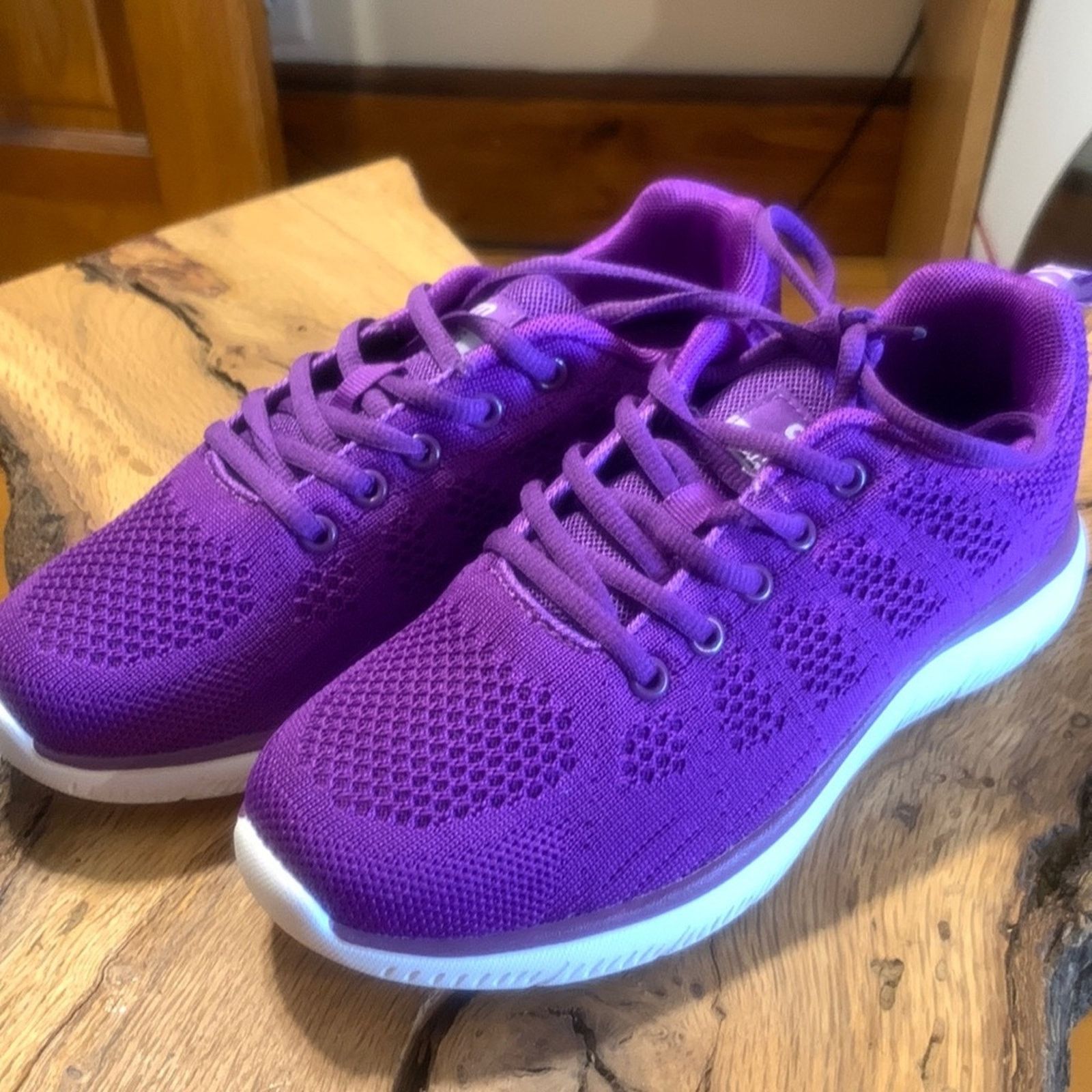Vintage BNWT STQ purple walking athletic tennis shoes sneakers Size US 5.5 / IT 35.5 - 1 Thumbnail