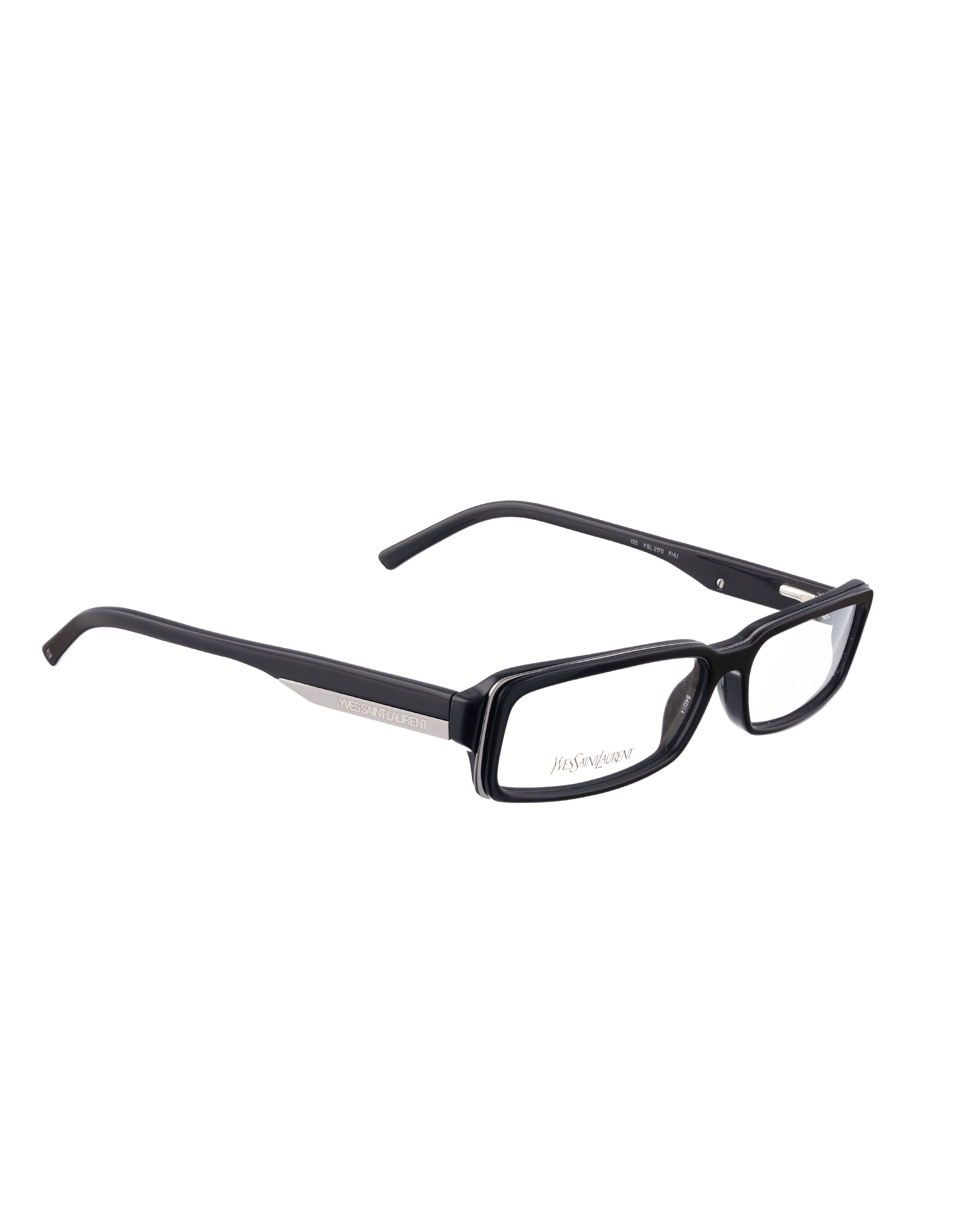 Yves Saint Laurent Yves Saint Laurent 00s Black Glasses with Metallic Elements Size ONE SIZE - 3 Thumbnail
