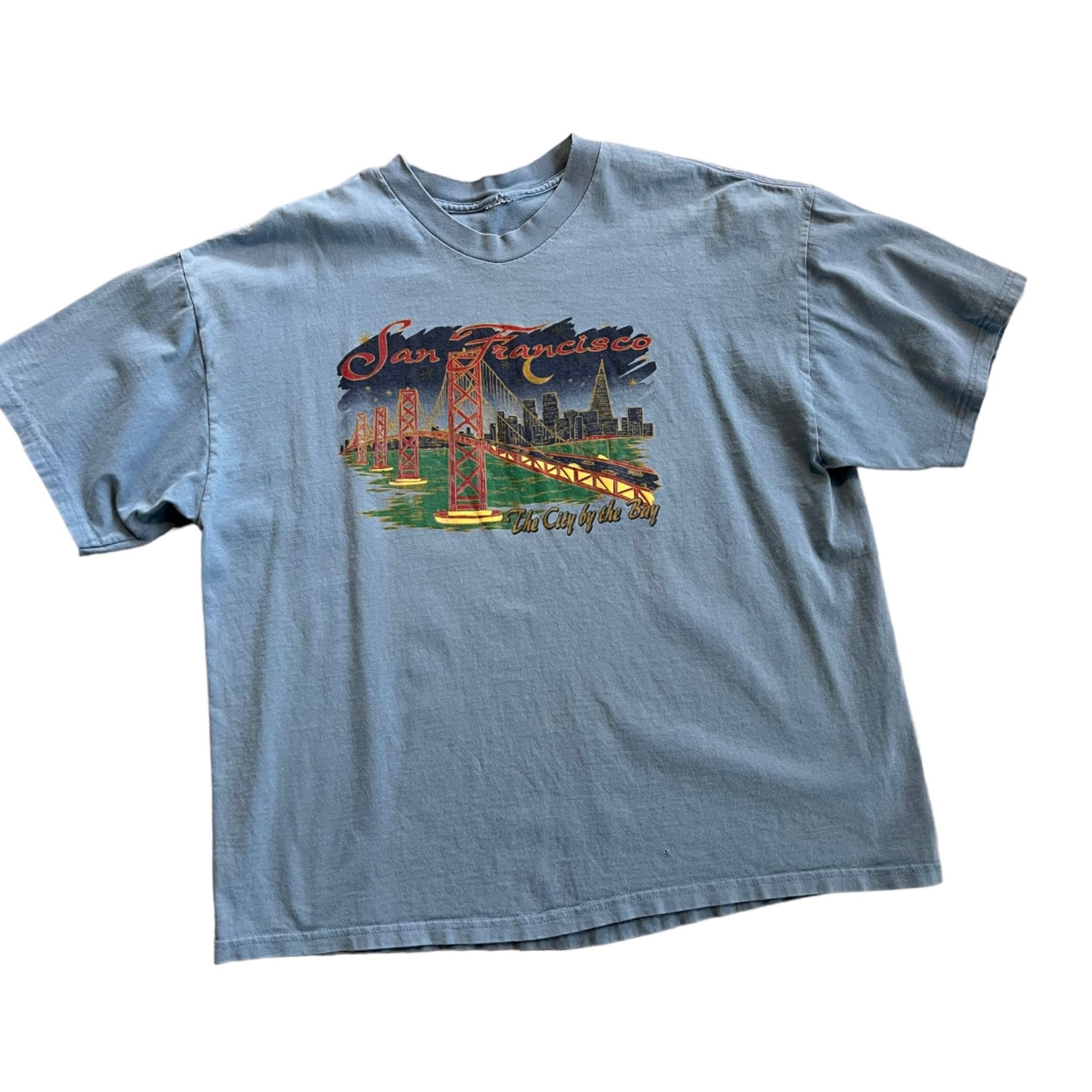 Vintage Vintage Powder Blue San Francisco Tee XL Size US XL / EU 56 / 4 - 1 Thumbnail
