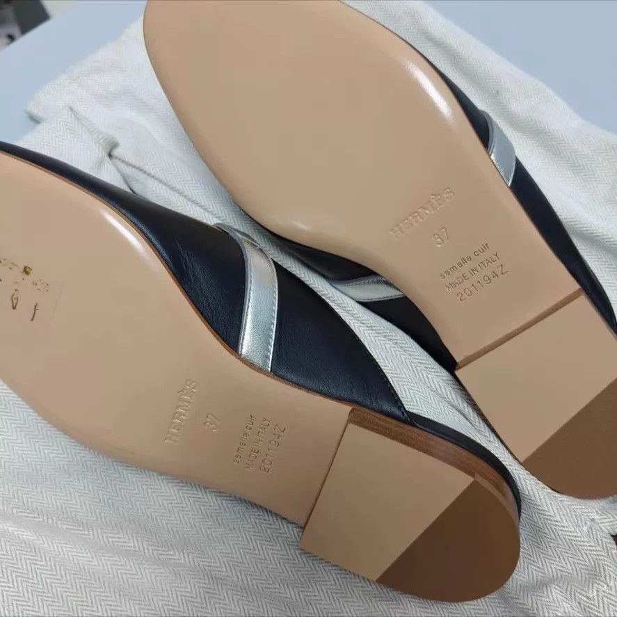 Hermes Hermes OZ Mules Kelly Silver Buckle Colorful Sole 37 Unused Size US 6.5 / IT 36.5 - 2 Thumbnail