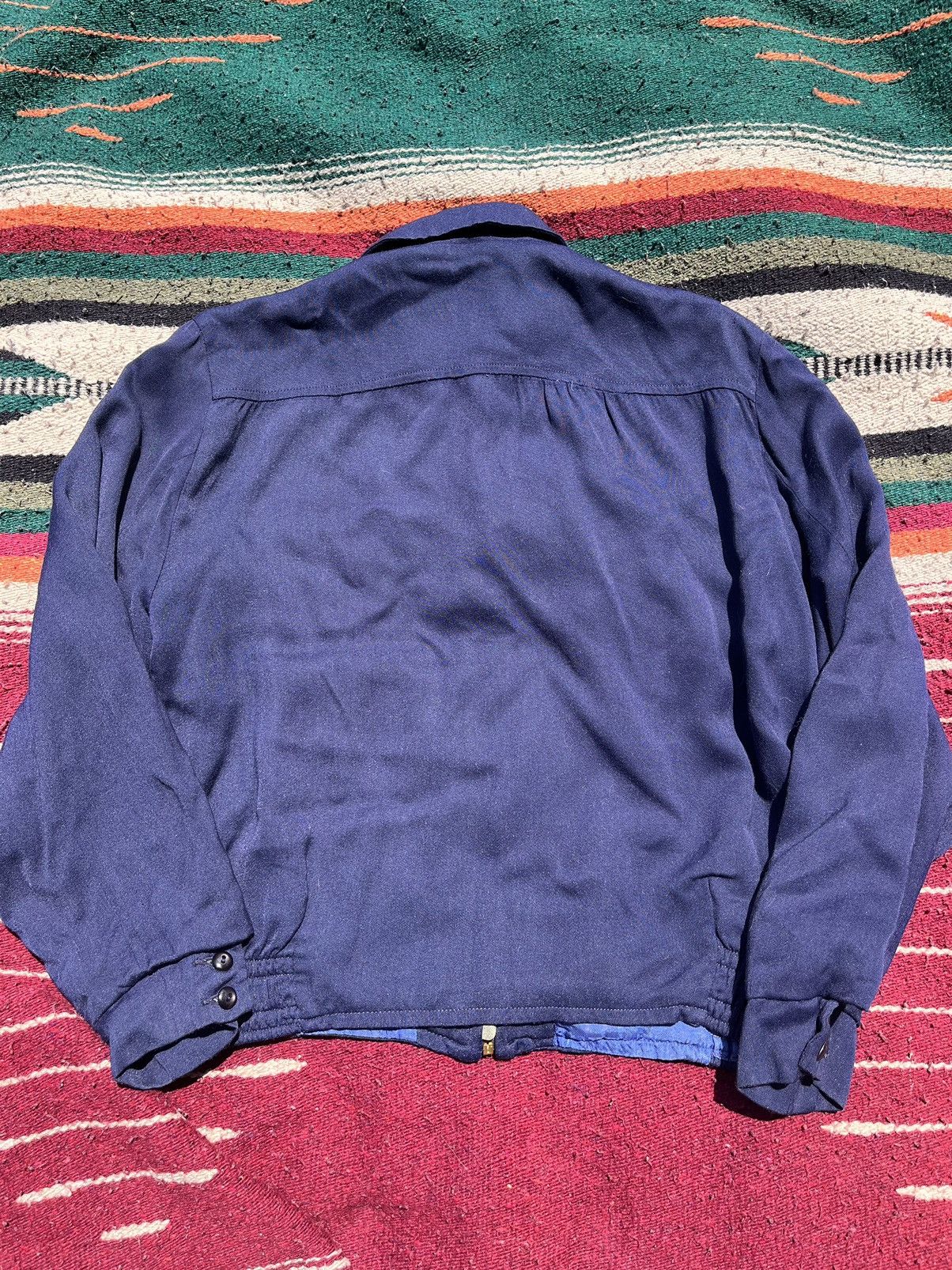 Japanese Brand Vintage Cropped Gaberdine Cyclist Jacket 50’s RARE Size US M / EU 48-50 / 2 - 2 Thumbnail