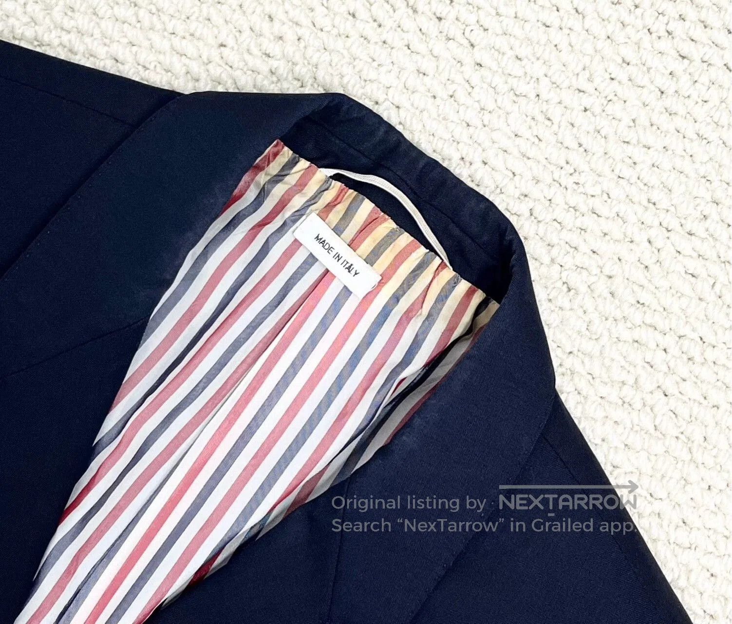 Thom Browne navy blazer with gold anchor details. Size US S / EU 44-46 / 1 - 3 Thumbnail