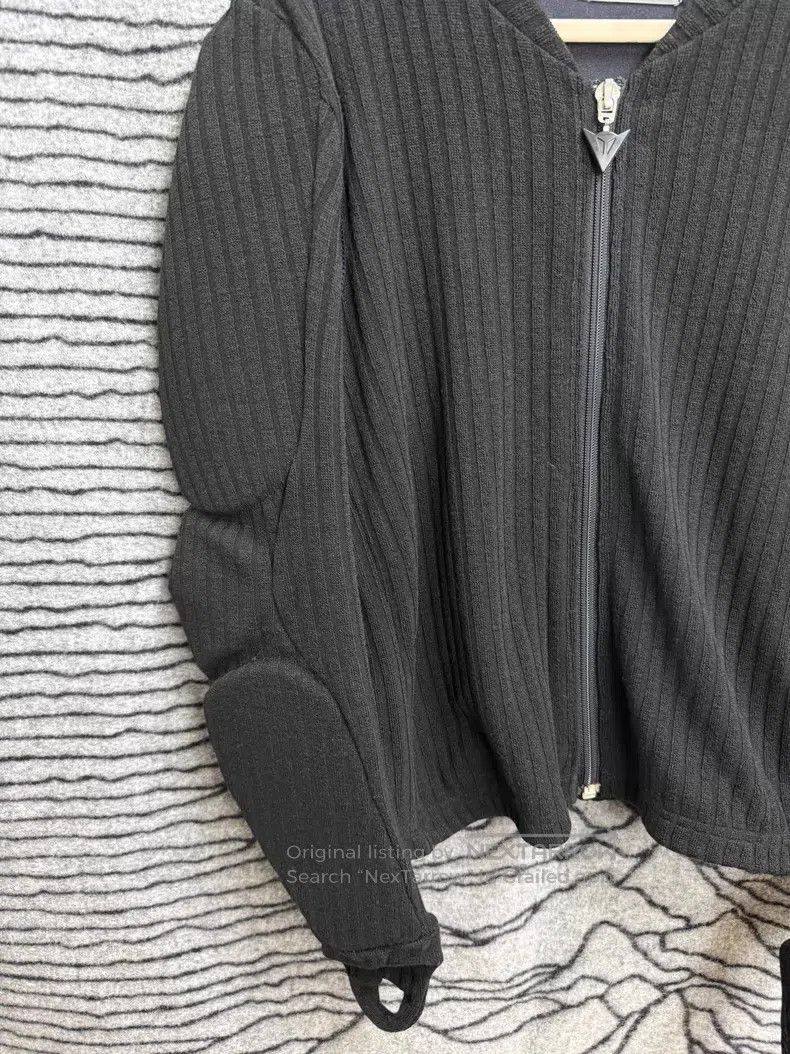 Yohji Yamamoto YOHJI YAMAMOTO Motorcycle Armor Knit Outerwear Size US M / EU 48-50 / 2 - 3 Thumbnail