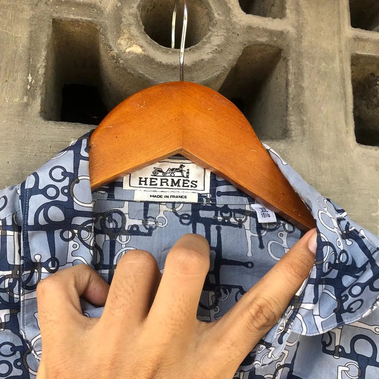Hermes 2000s Hermes Monogram Shirts Size US L / EU 52-54 / 3 - 4 Thumbnail