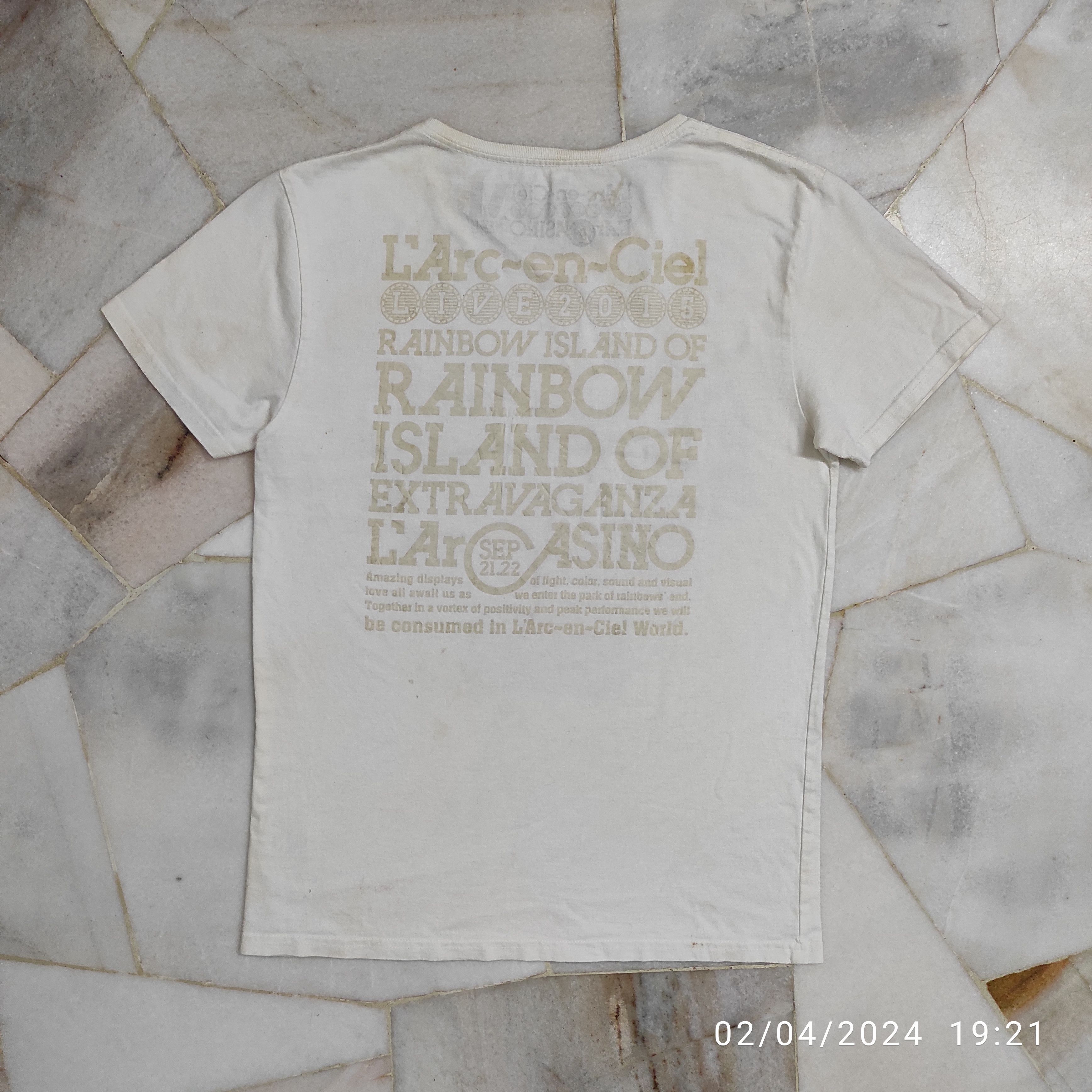 Band Tees LIVE 2015 L Arc en Ciel L 'AR CASINO PROMO TEE Size US S / EU 44-46 / 1 - 12 Thumbnail