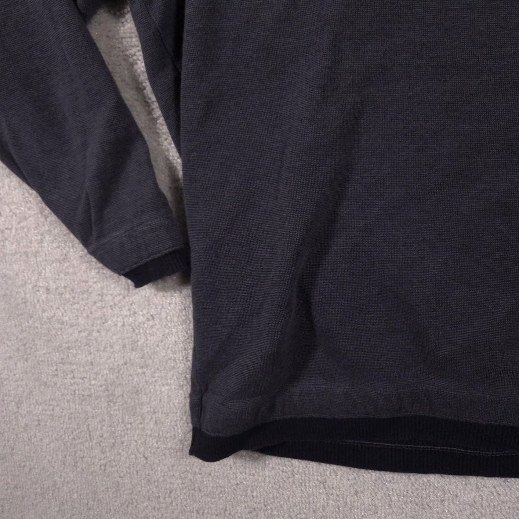Banana Republic VINTAGE? No. Banana Republic Sweater Mens 2XL Blue Quarter Zip Mock Neck Cotton Knit Pullover Size US XXL / EU 58 / 5 - 4 Thumbnail