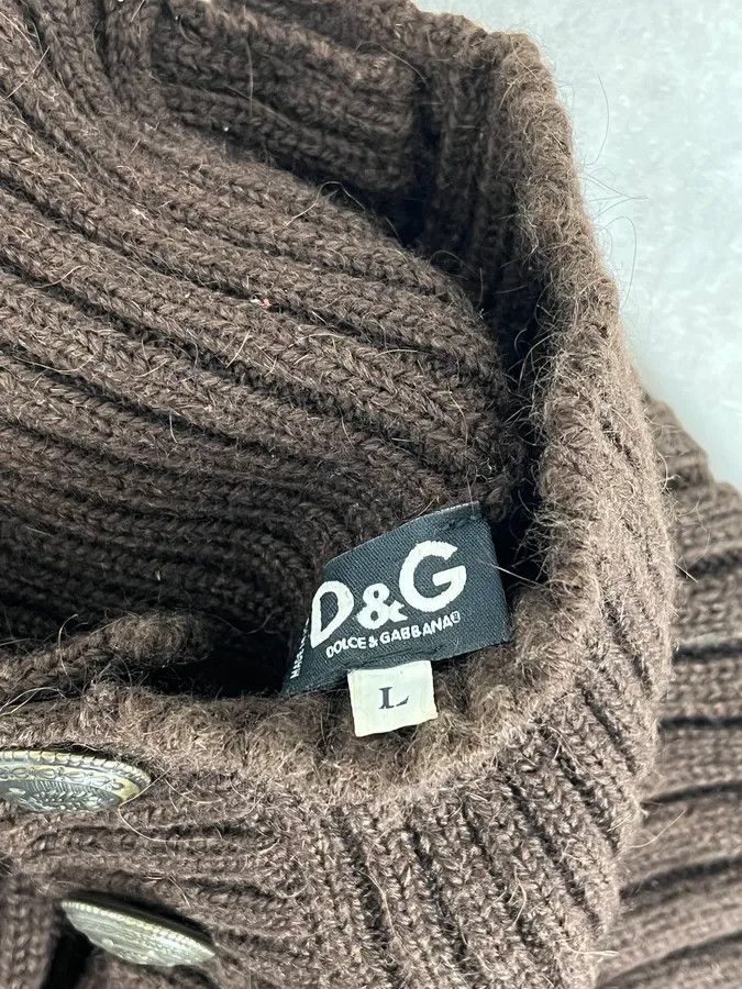 Dolce & Gabbana AW2006 Dolce & Gabbana Brown Wool Buttoned Military Naval Wool Sweater Size US M / EU 48-50 / 2 - 9 Thumbnail
