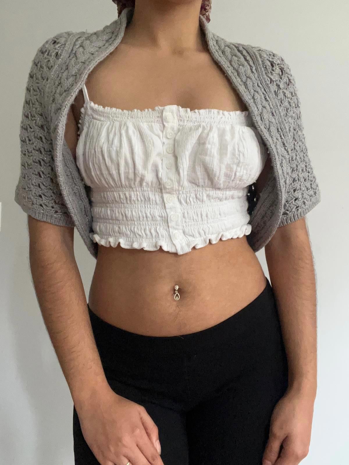 Other Women’s Grey knit bolo shrug Size L / US 10 / IT 46 - 5 Thumbnail
