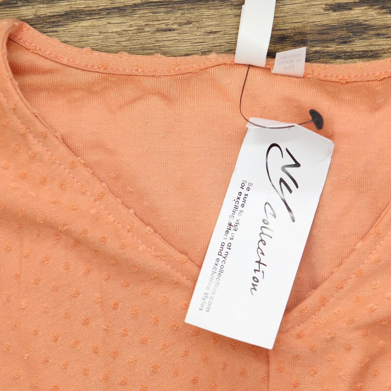 Other Nwt Ny Collection Womens V-neck Shift Dress Tawny Orange Pm Size M / US 6-8 / IT 42-44 - 3 Thumbnail