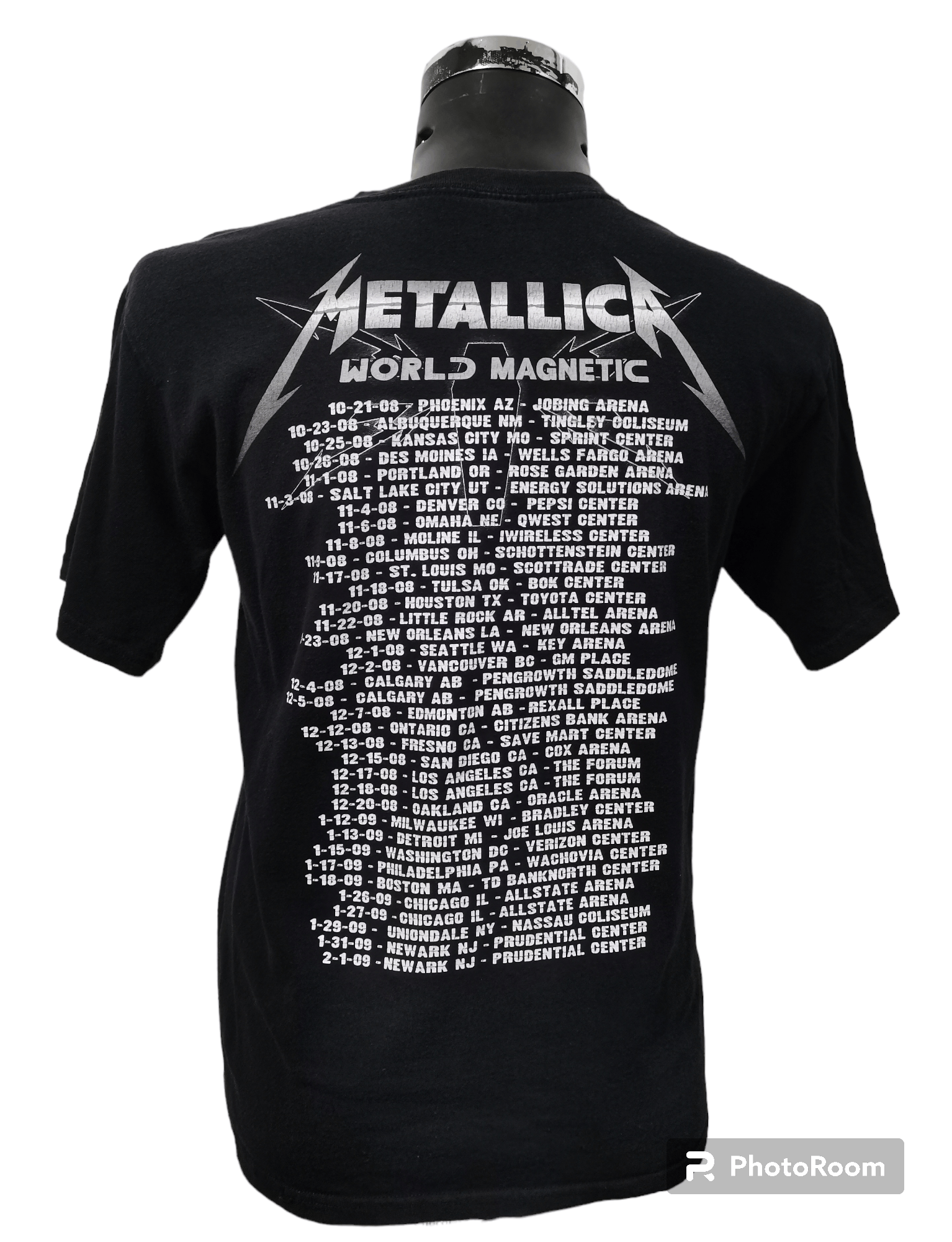Band Tees × Metallica × Vintage VINTAGE METALLICA MAGNETIC TOUR 2008-2009 Size US M / EU 48-50 / 2 - 2 Thumbnail