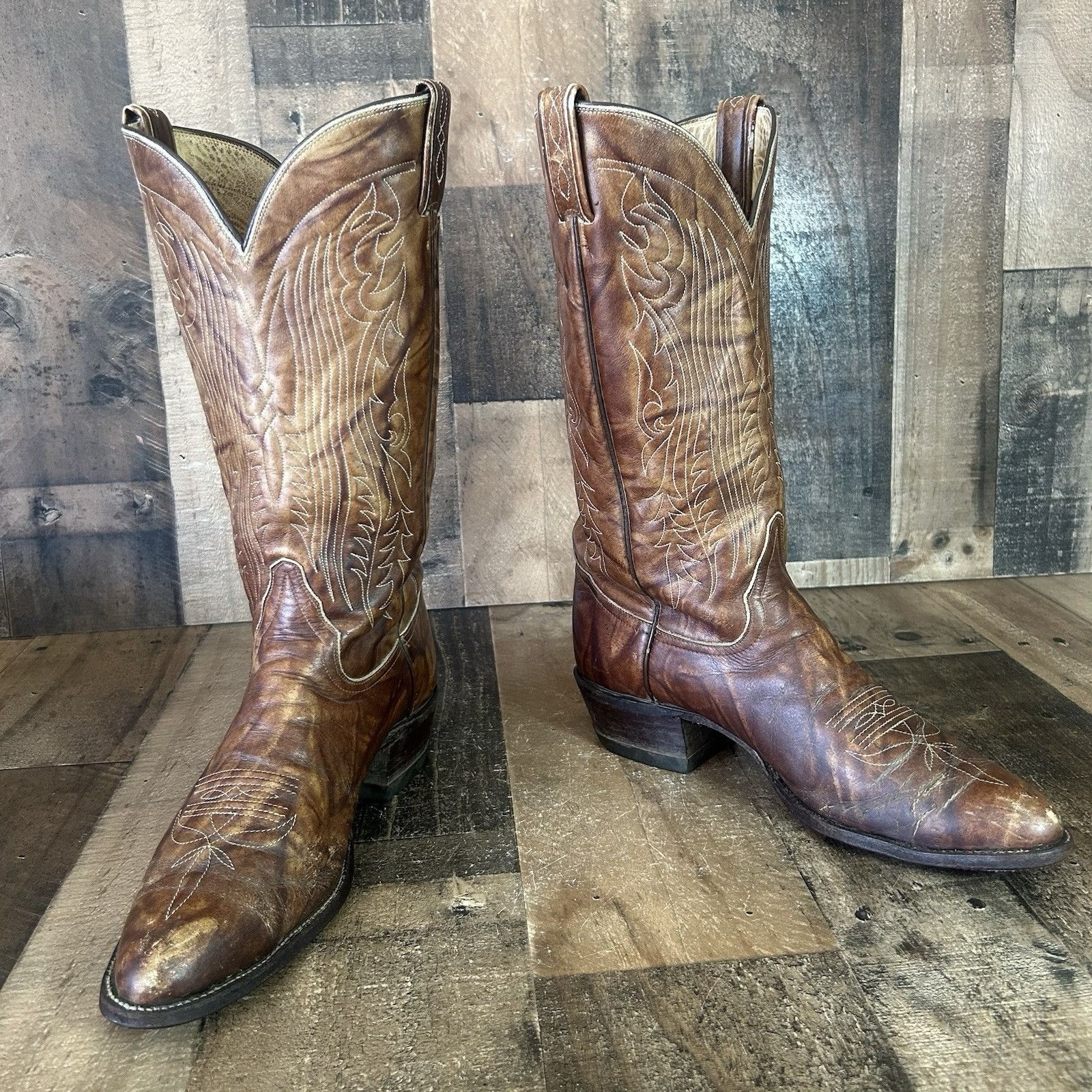 Tony Lama Tony Lama Vintage Gold Label Western Cowboy Boots Mens 11 B Size US 11 / EU 44 - 7 Thumbnail