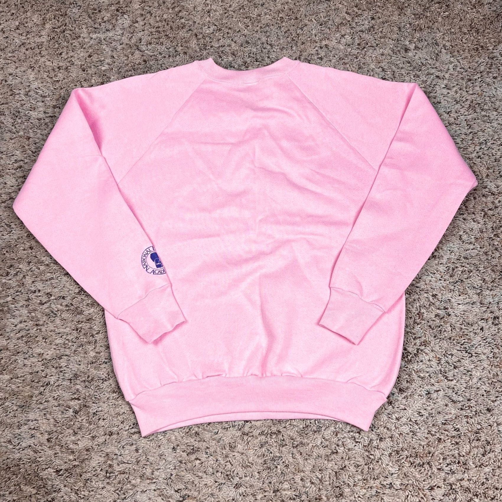 Fruit Of The Loom VINTAGE Fruit Of The Loom Sweatshirt Raglan Crewneck Pink 80s Graphic Print Medium Men Women Regular Sleeves Raglan All Seasons USA Size US M / EU 48-50 / 2 - 3 Thumbnail