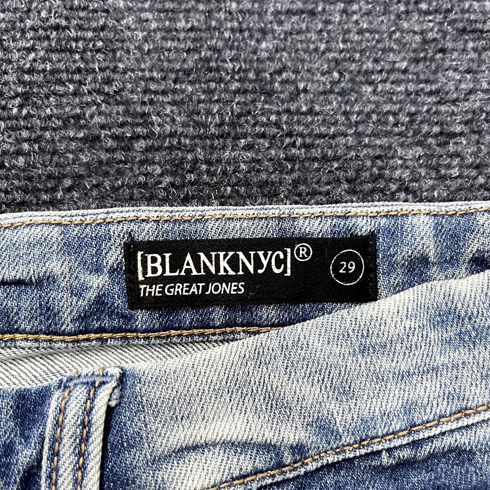 Vintage BLANKNYC Jeans Womens 29 Light Wash Distressed Skinny High Rise Denim Pants NWT Size 29" - 4 Thumbnail