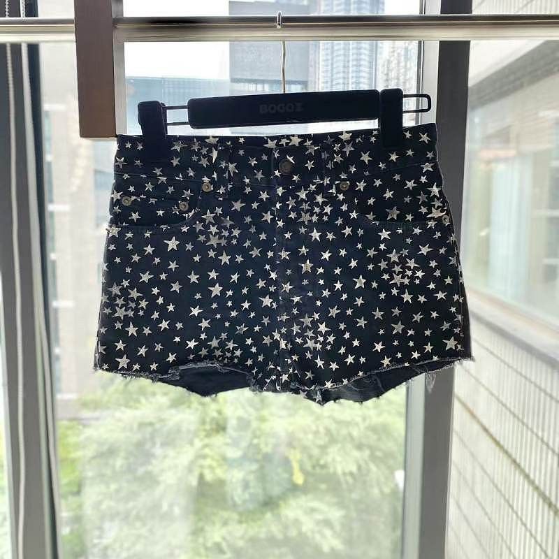 Saint Laurent Paris Saint Laurent Star Print Shorts Size 26 Size 26" / US 2 / IT 38 - 1 Thumbnail