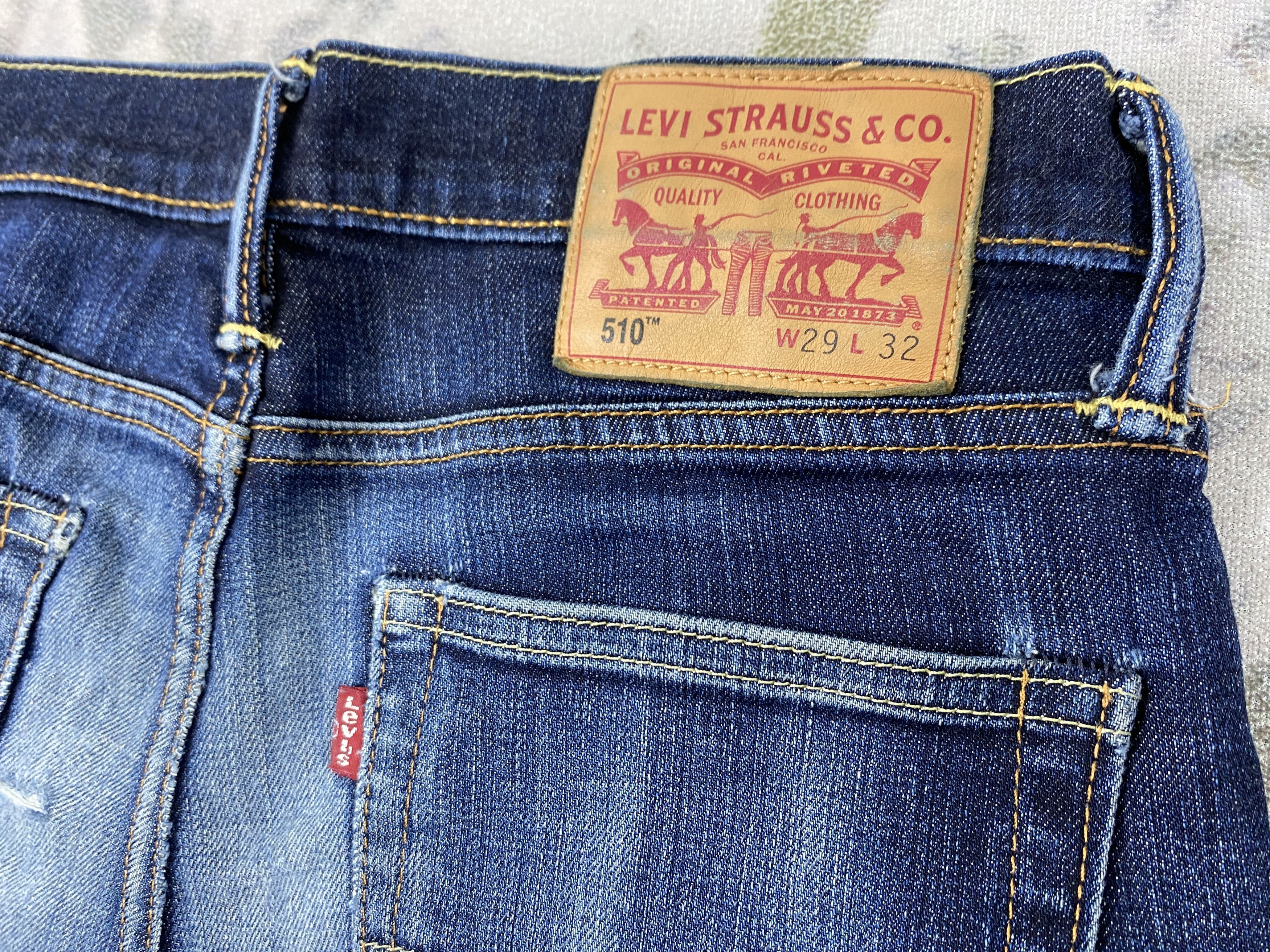 Levi's Faded Blue Vintage Levi's 510 Jeans 29x30 Denim- JN3659 Size US 29 - 12 Thumbnail