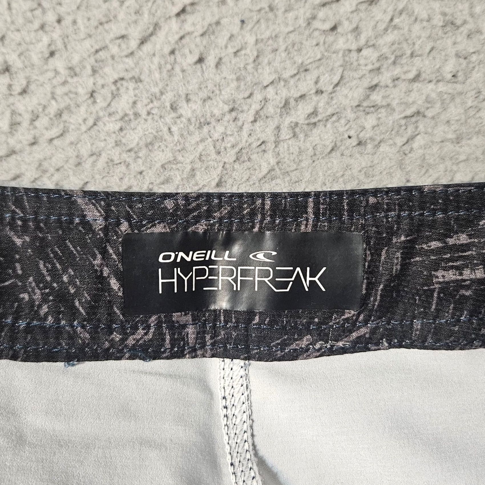 O'Neill O'Neill Hyperfreak Board Shorts Men's Size 34 Orange Blue Stripes EUC Size US 34 / EU 50 - 3 Thumbnail
