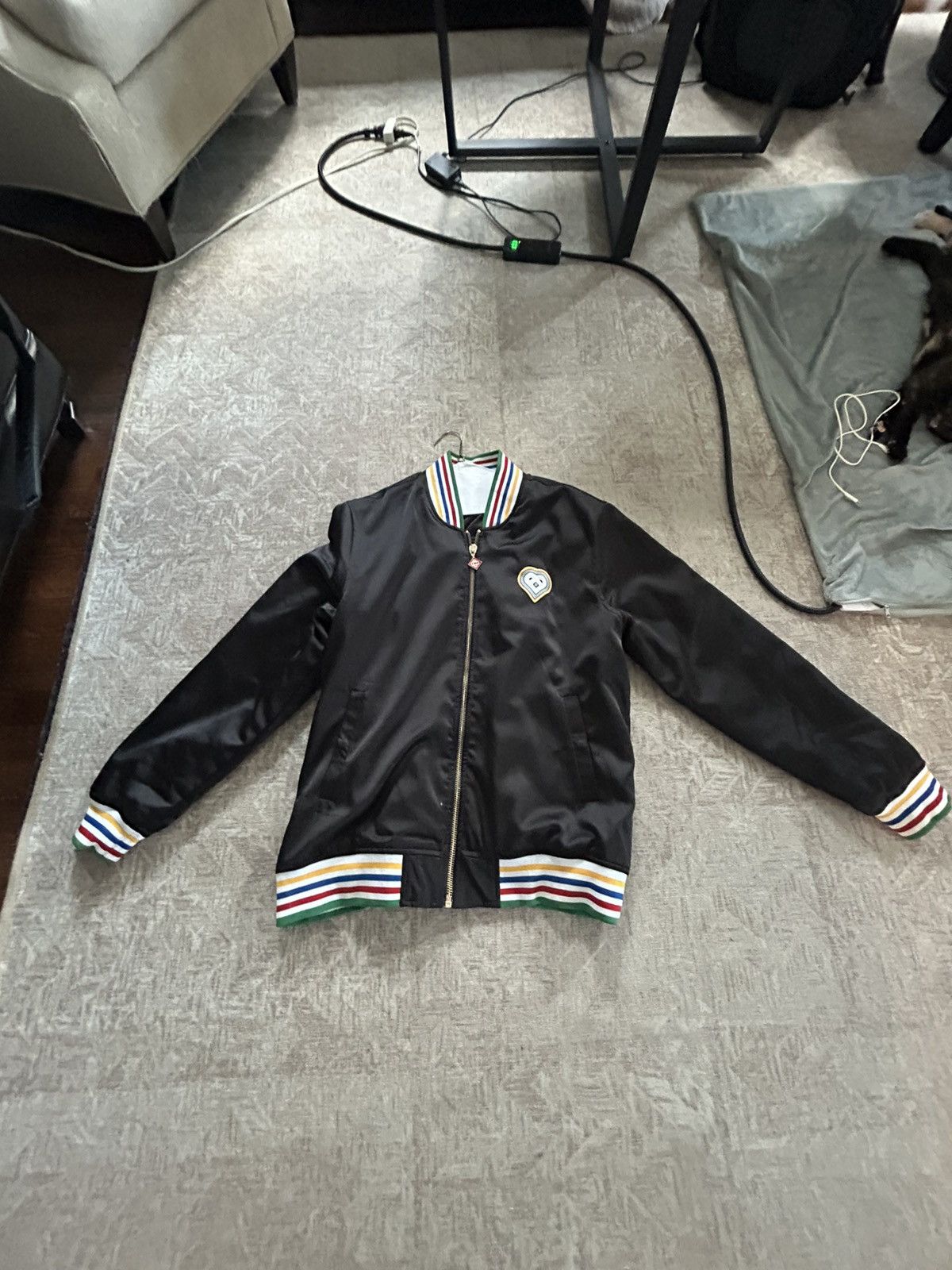 Casablanca Casablanca Logo Bomber Jacket BlackMulticolor Size US L / EU 52-54 / 3 - 4 Thumbnail