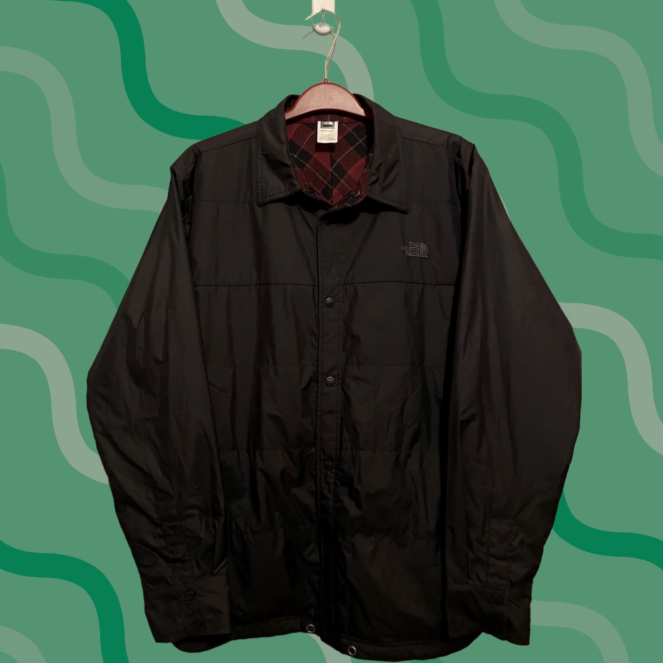 The North Face The North Face Black Windbreaker Button Up Jacket Plaid Lined Mens XL Softshell Size US XL / EU 56 / 4 - 1 Thumbnail