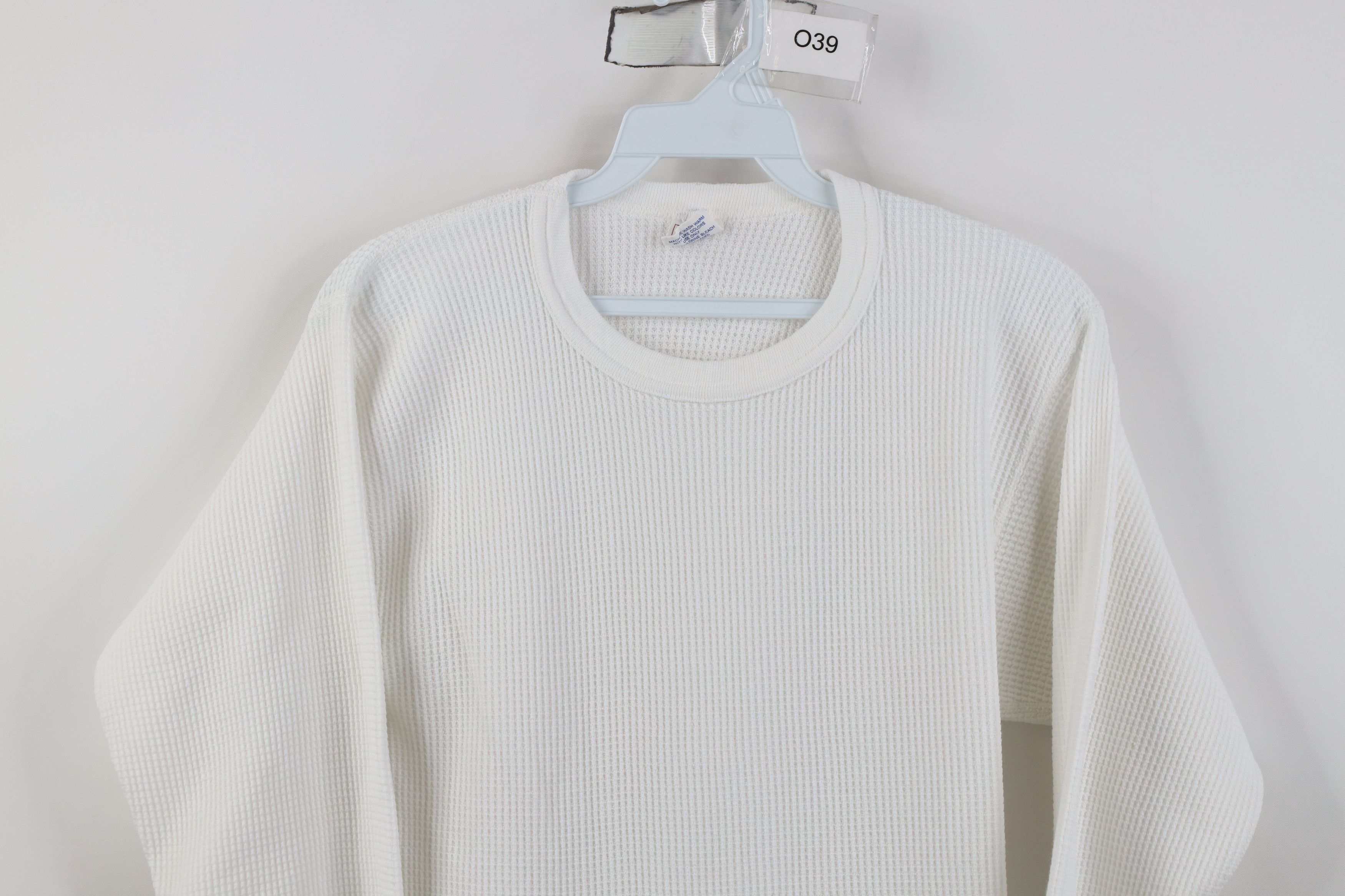Vintage Vintage 90s Streetwear Waffle Knit Long Sleeve T-Shirt USA Size US XL / EU 56 / 4 - 2 Thumbnail