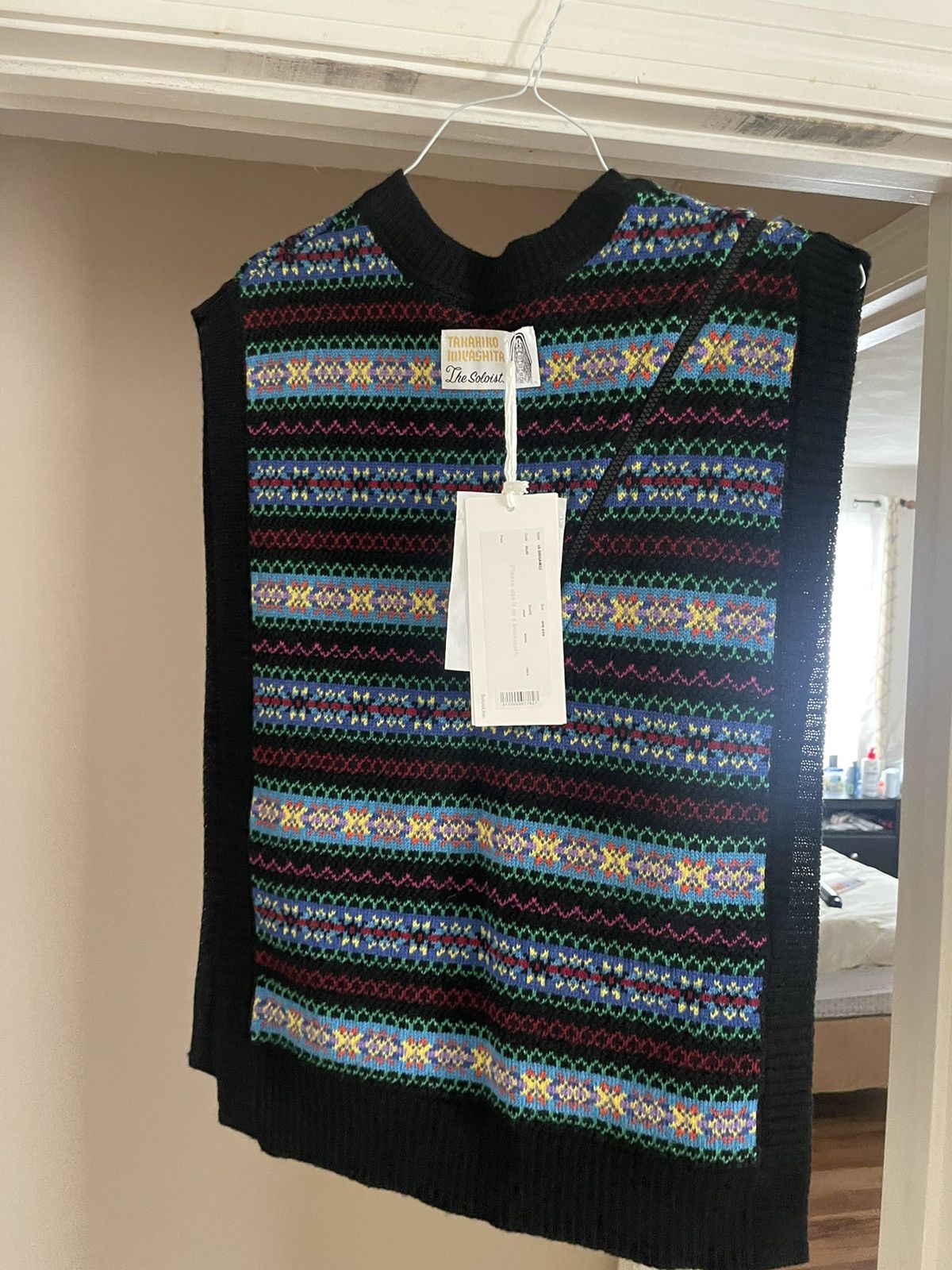 Takahiromiyashita The Soloist. REVERSED DOUBLE ZIP FAIR ISLE PATTERN VEST Size US L / EU 52-54 / 3 - 2 Thumbnail