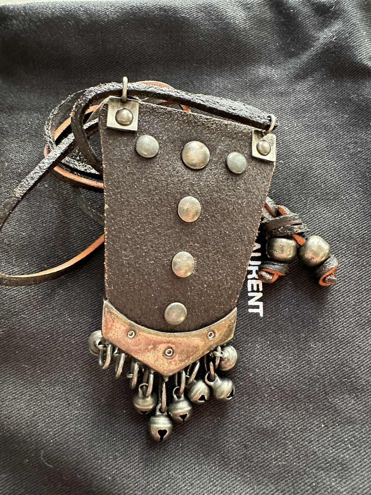 Saint Laurent Paris Saint Laurent ss15 psych rock leather/stone/metal necklace Size ONE SIZE - 4 Thumbnail