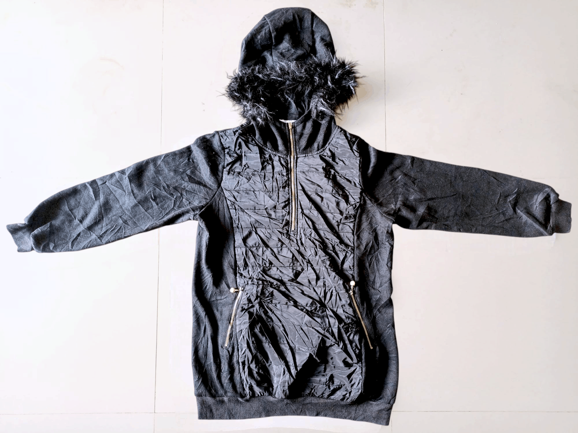 Other Crazy Black Half Zipper Fur Hoodie Lgb Style Size US L / EU 52-54 / 3 - 10 Thumbnail