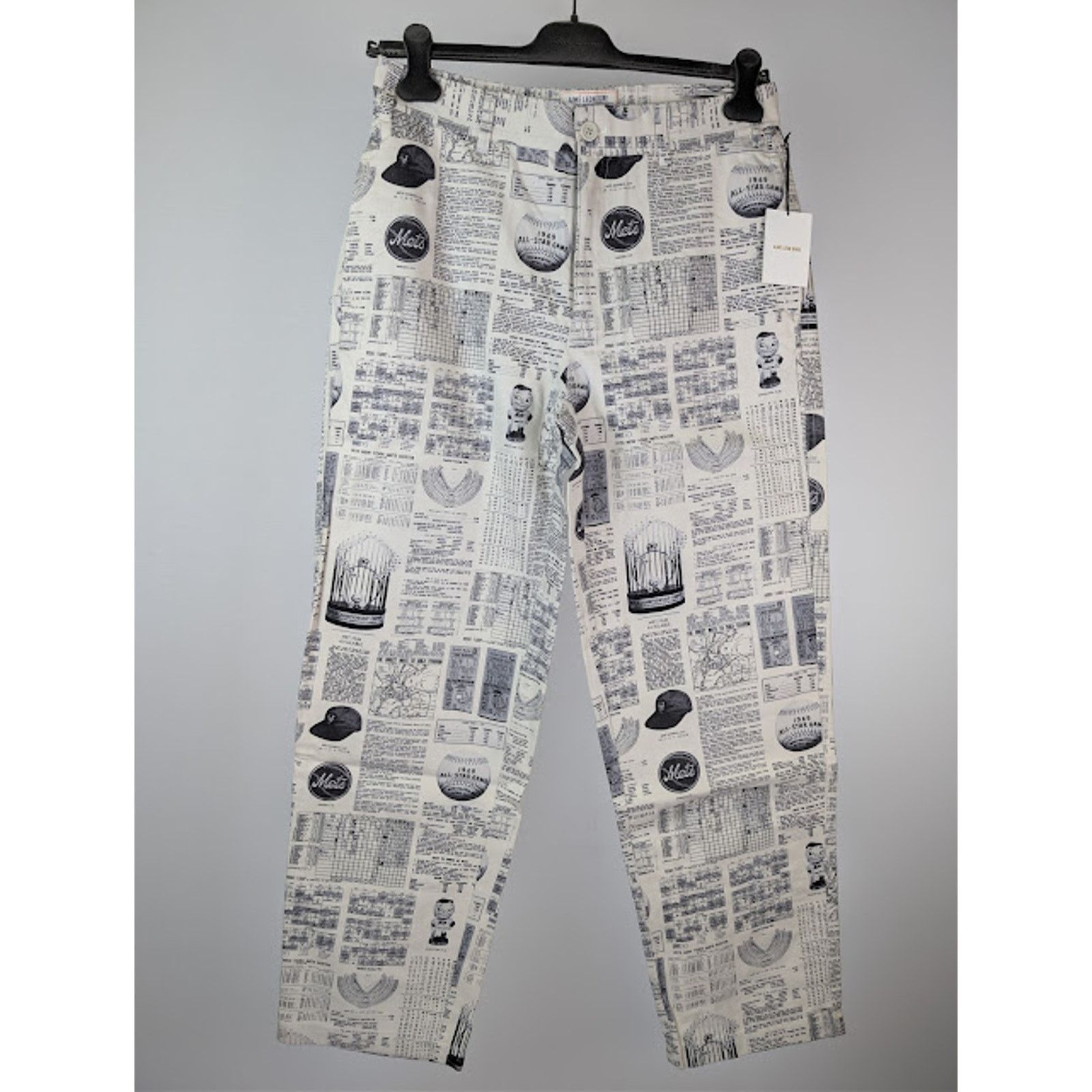 Aime Leon Dore o1rshd1 Mets Printed Chino Pant in Black / White Size US 34 / EU 50 - 11 Thumbnail