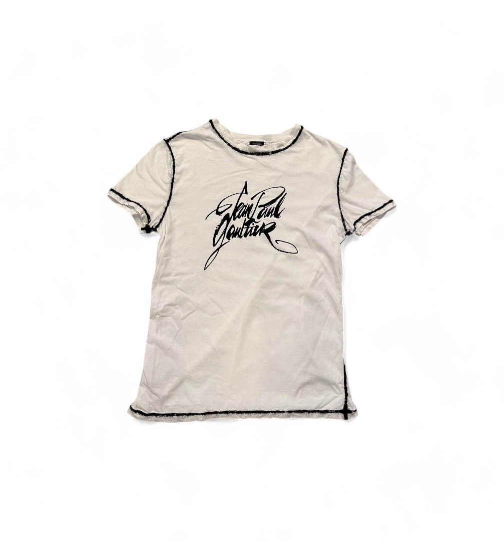 Jean Paul Gaultier - White Mesh Top Cropped Short Sleeve