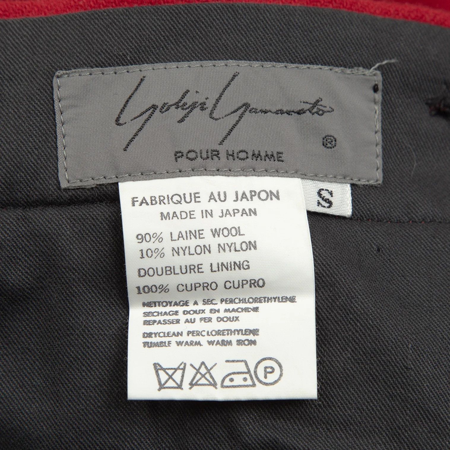 Yohji Yamamoto Yohji Yamamoto Wool Nylon Suspender Pants Red S Size US 36 / EU 52 - 14 Thumbnail