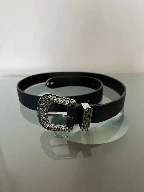 Naval Clothing Factory Y2K Buckle Belt (navy) Size 32 - 2 Thumbnail
