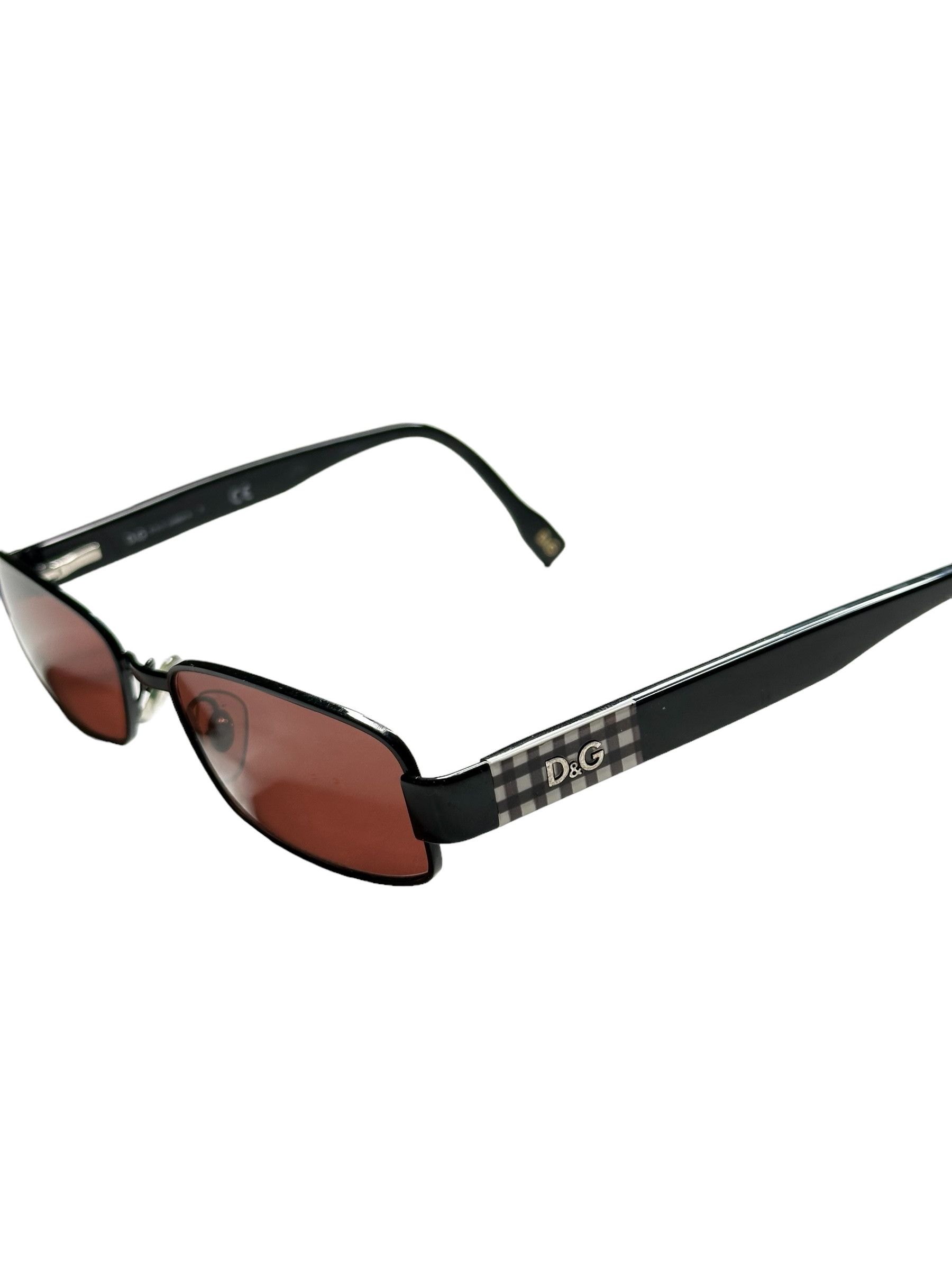 Dolce & Gabbana D&G Checkered Slim Sunglasses Size ONE SIZE - 5 Thumbnail