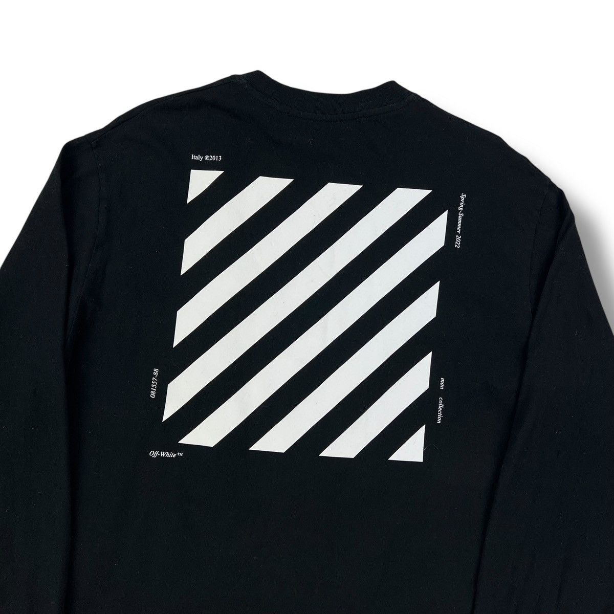 Off-White Off-White Diagonal Black Long Sleeve T Shirt Size US L / EU 52-54 / 3 - 1 Thumbnail