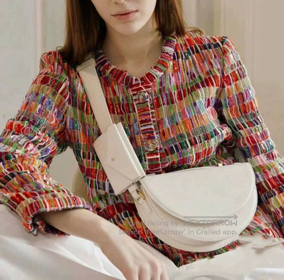 Chanel Chanel 16C Seoul Rainbow Woven Coat. Size XXS / US 00 / IT 34 - 1 Thumbnail